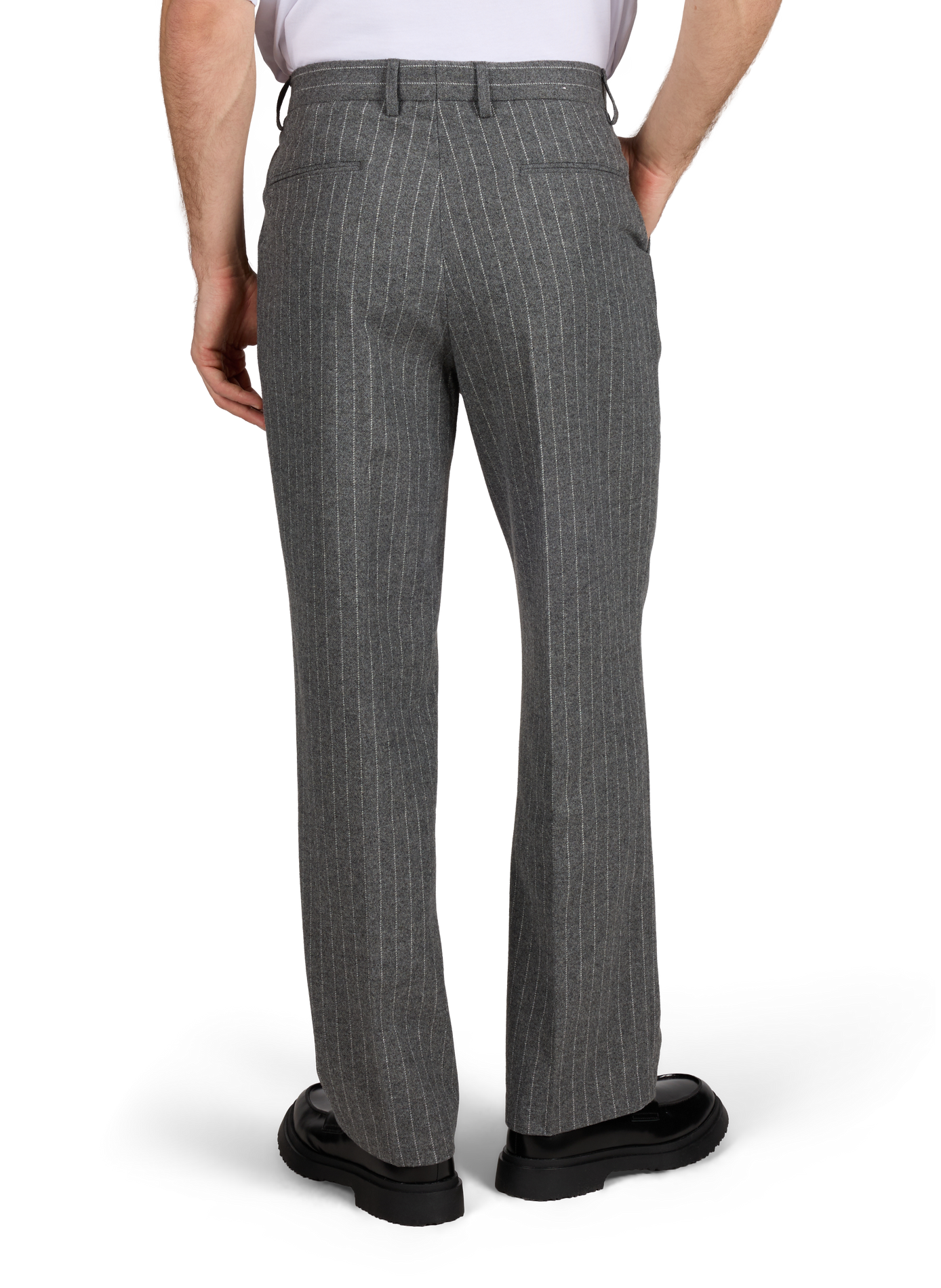 Pantalon Como Pinstripe rayé LES DEUX Gris