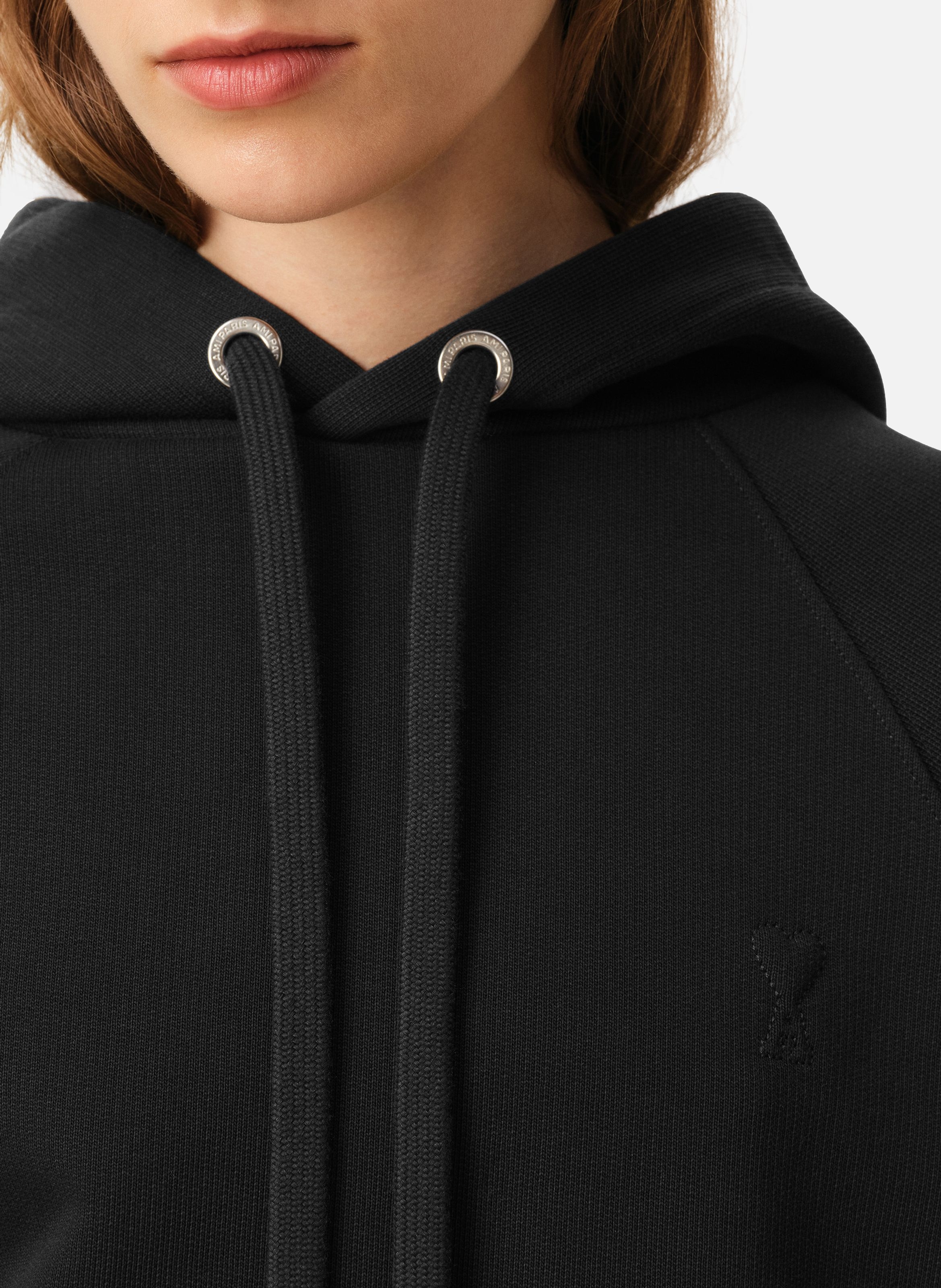Hoodie Ami De Coeur En Coton unisexe AMI PARIS Noir