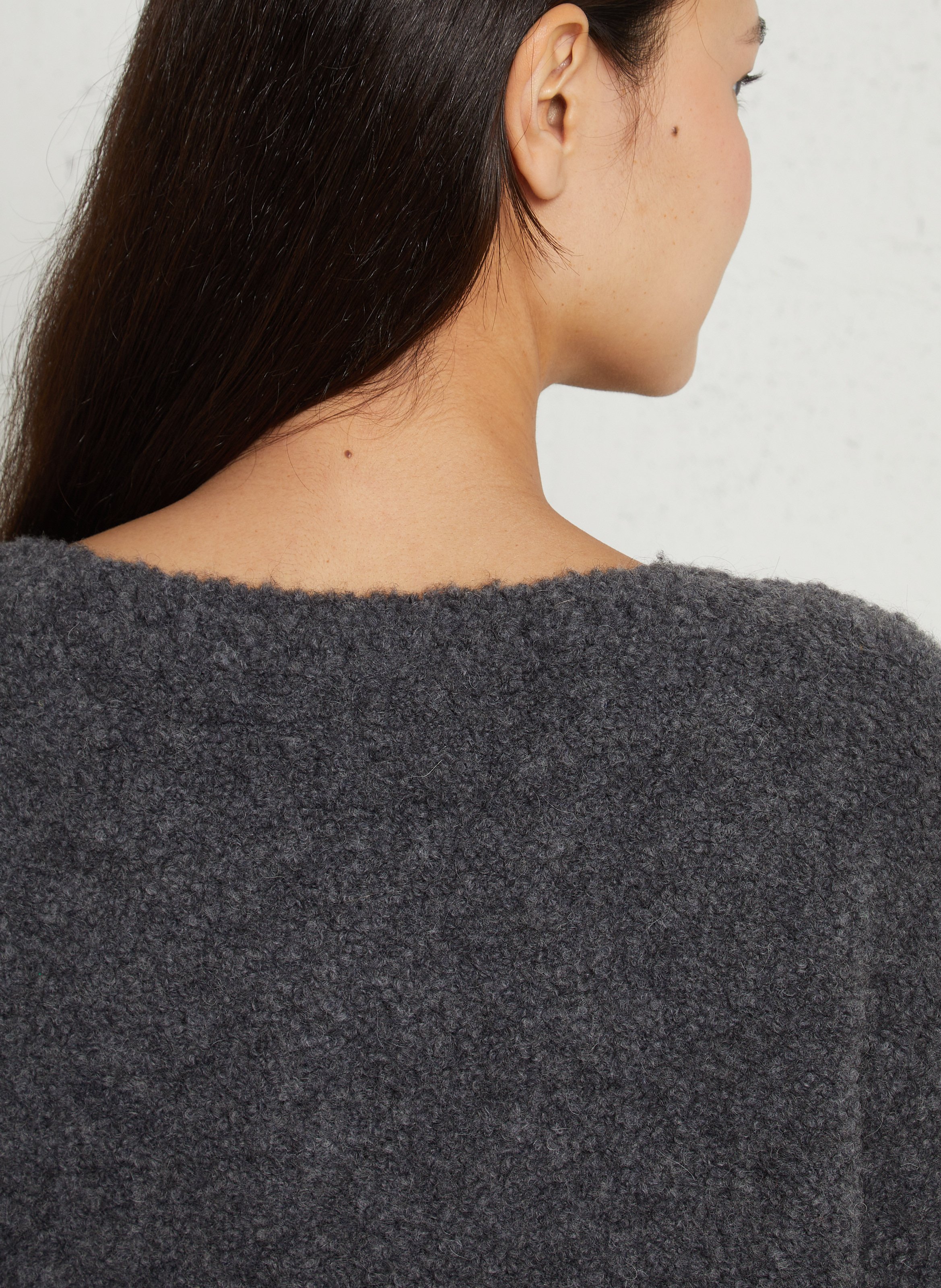 Cardigan oversize en laine mélangée zolly AMERICAN VINTAGE Gris