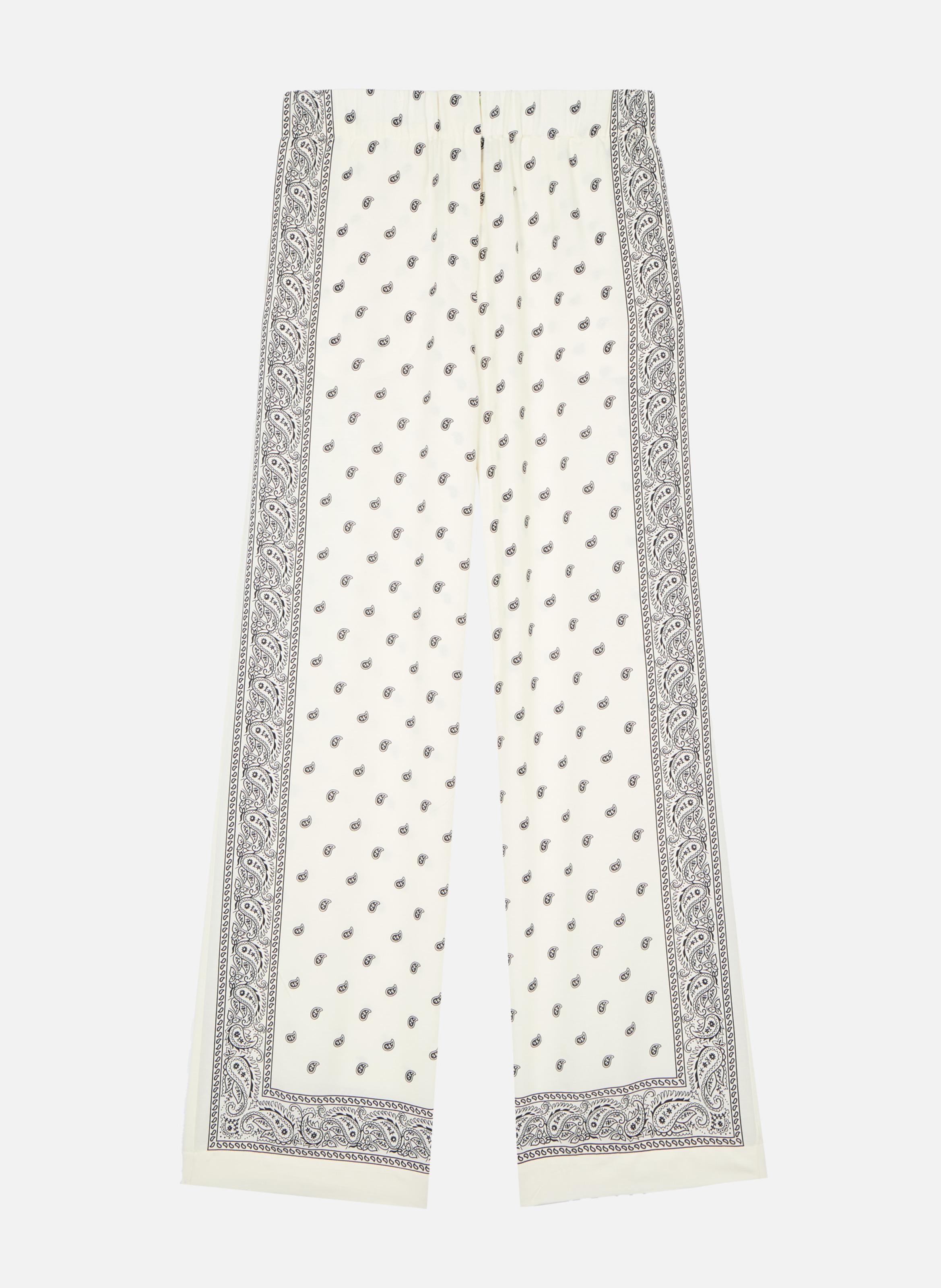Pantalon fluide droit imprimé bandana THE KOOPLES Blanc