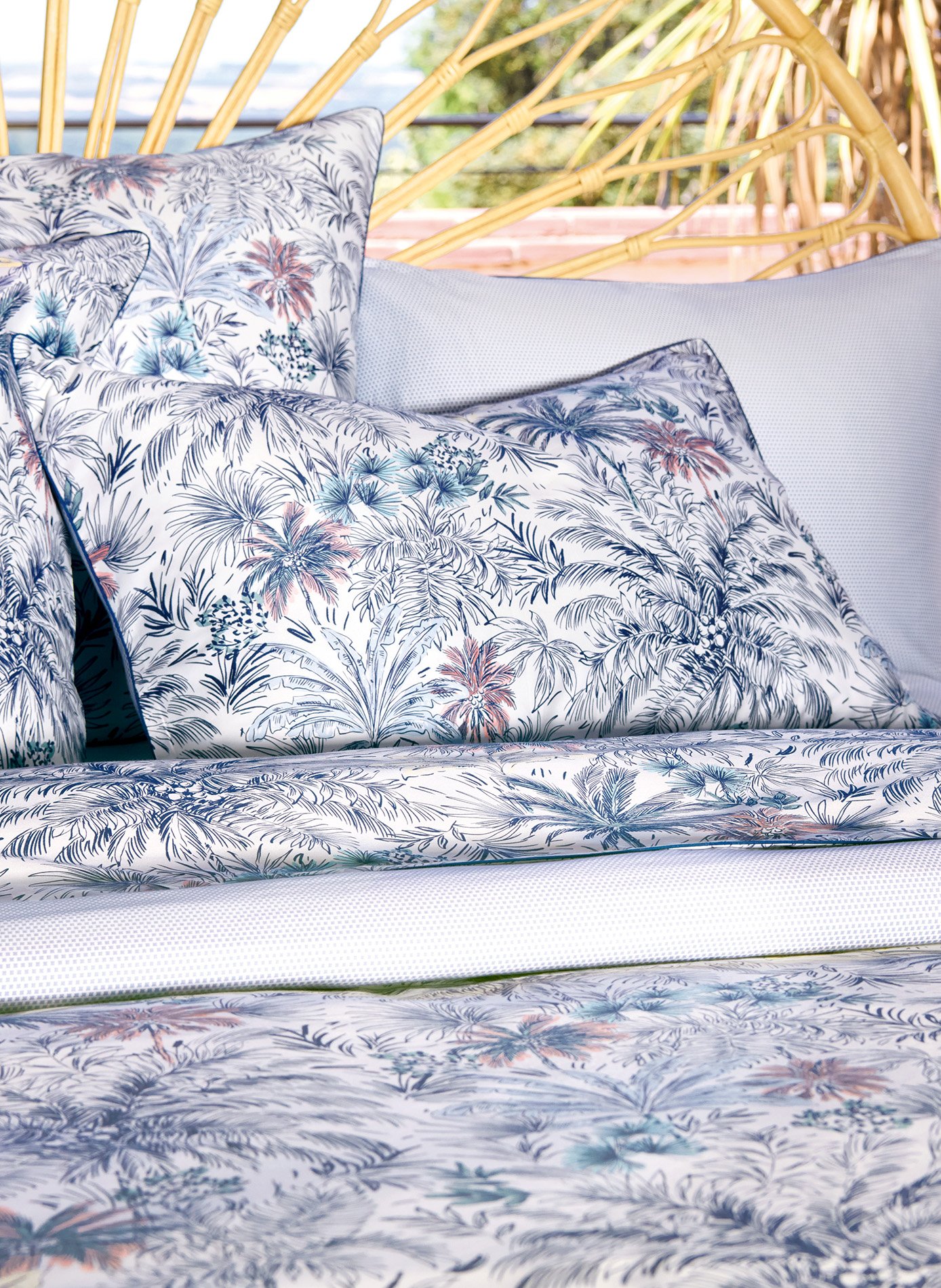 Housse de couette vue mer ANNE DE SOLENE Bleu