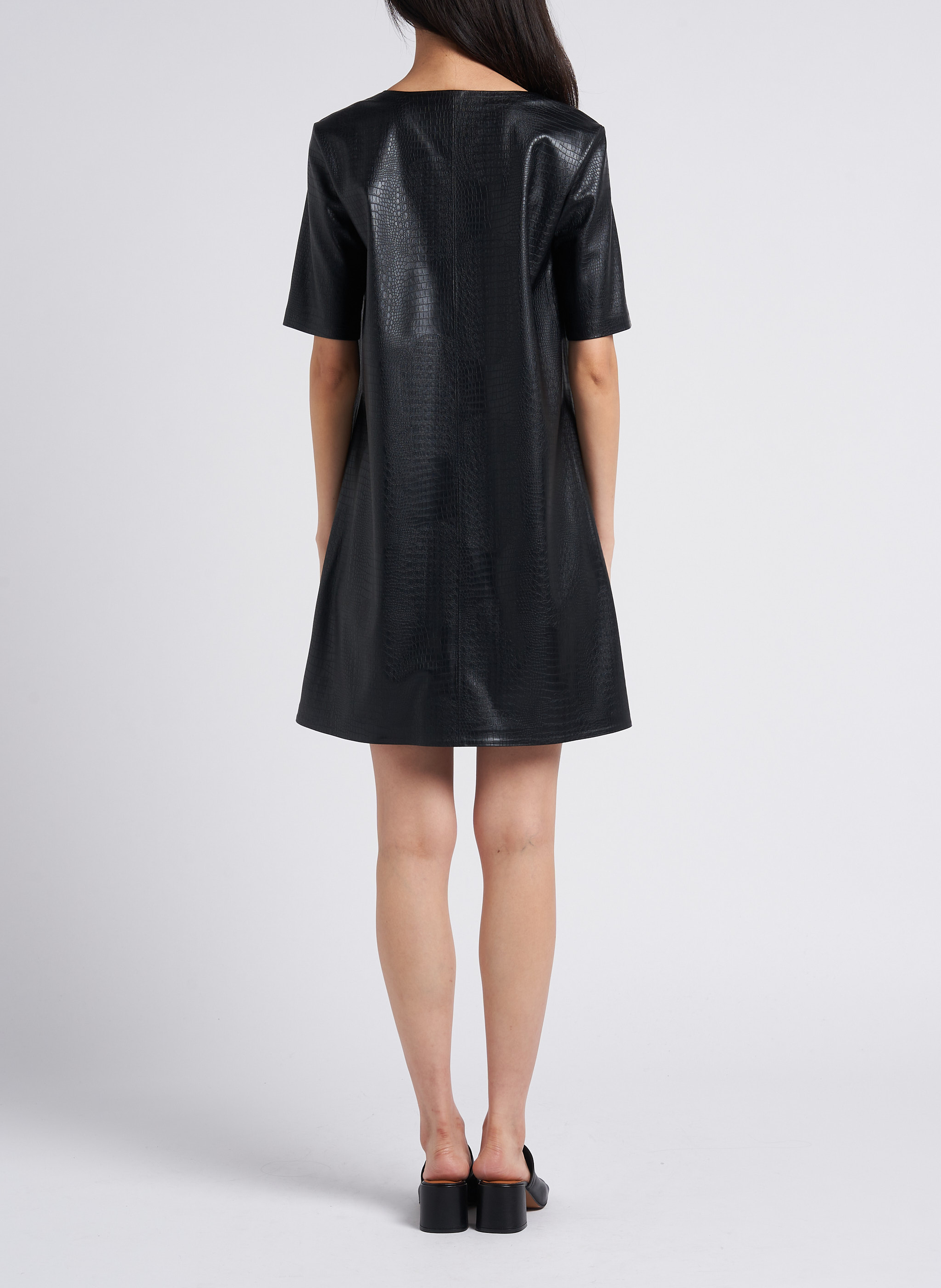 Mules à talon en cuir butterfly JONAK Noir