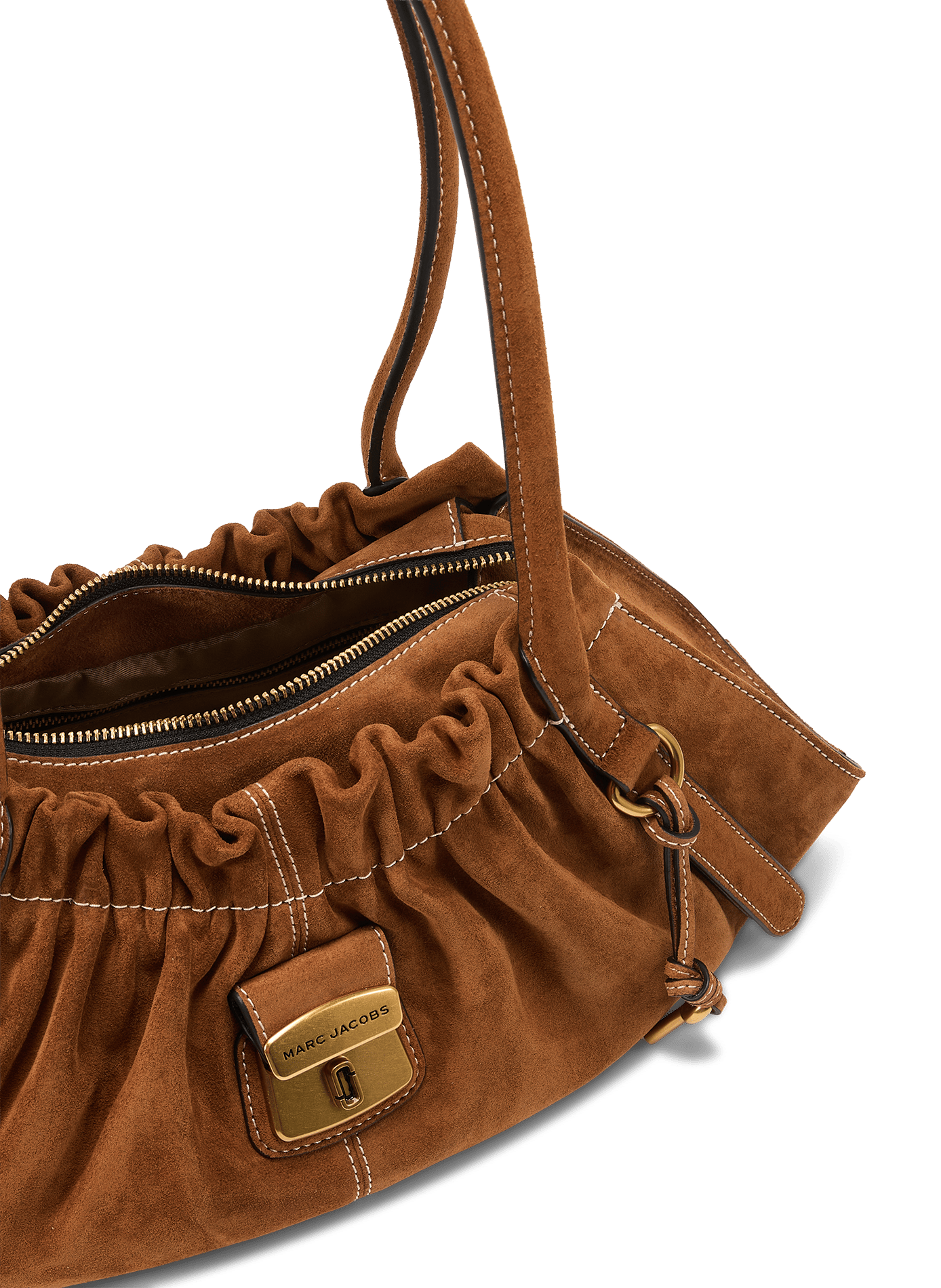 Borsa a tracolla The Satchel in camoscio MARC JACOBS Marrone