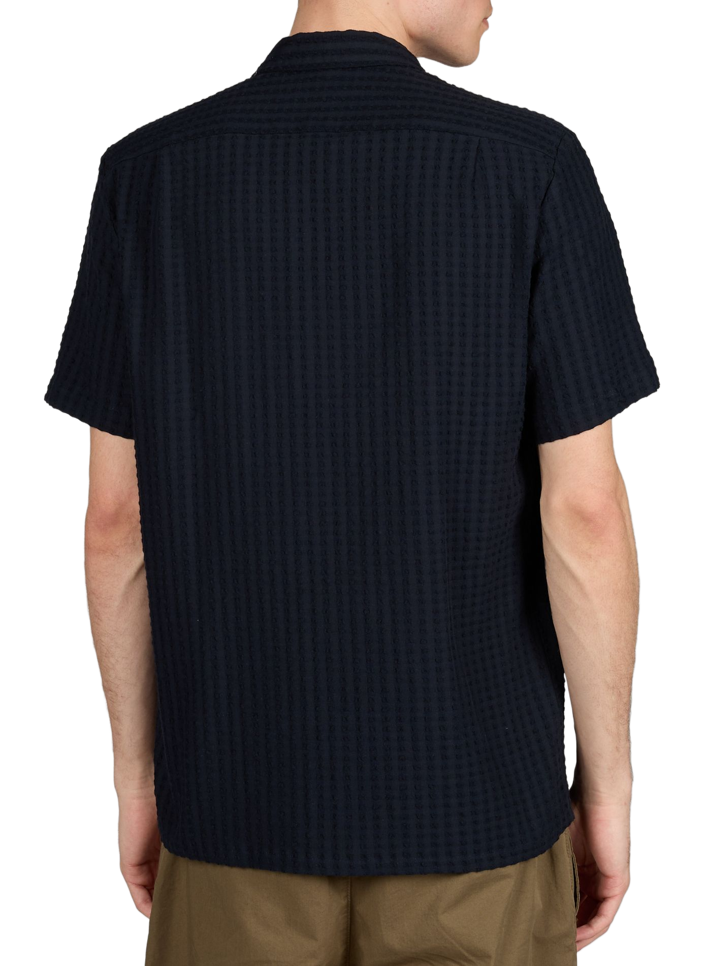 Gestructureerd poloshirt met korte mouwen SAMSOE SAMSOE Blauw