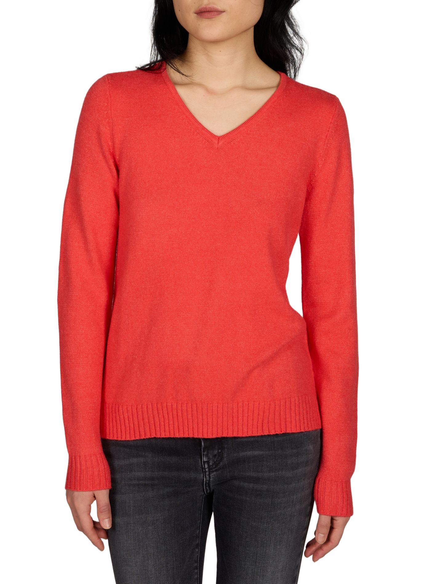 Ribbed V-neck sweater VILA