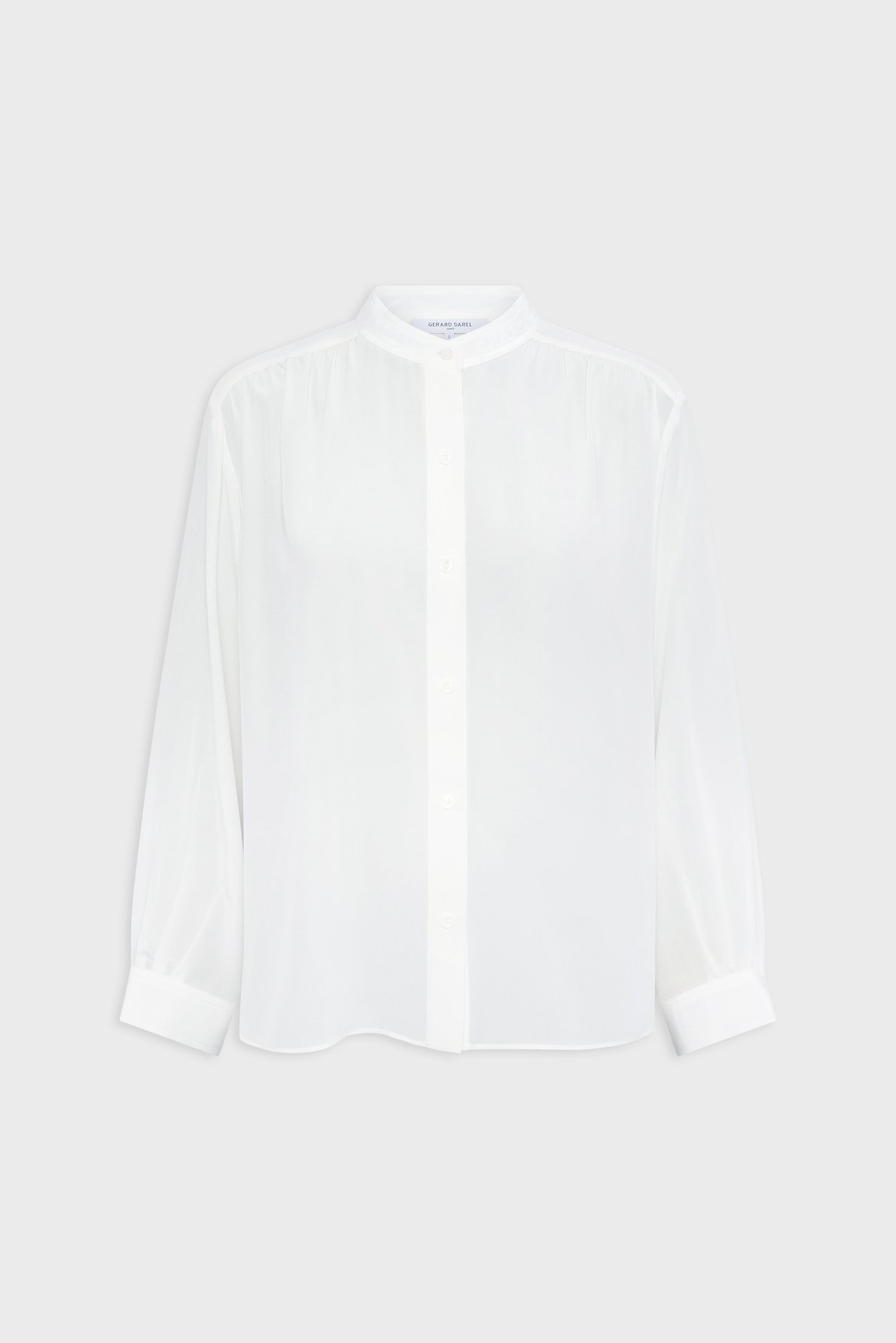 Chemise en soie à col rond - cyna GERARD DAREL Beige