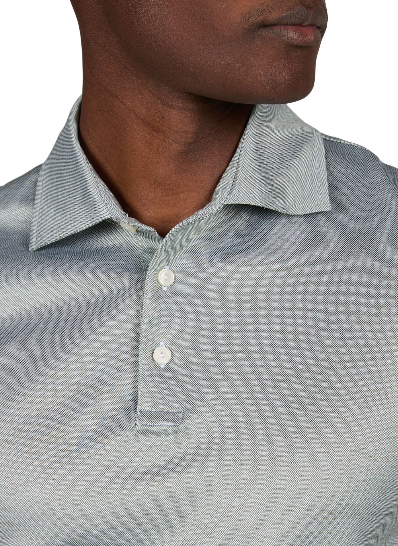 Short sleeve cotton polo shirt ETON Green