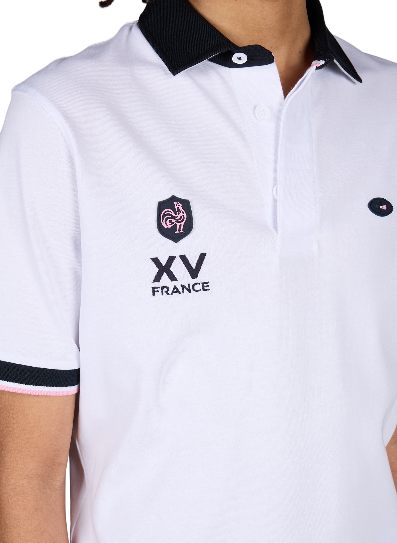 Short-sleeved XV de France cotton polo EDEN PARK White