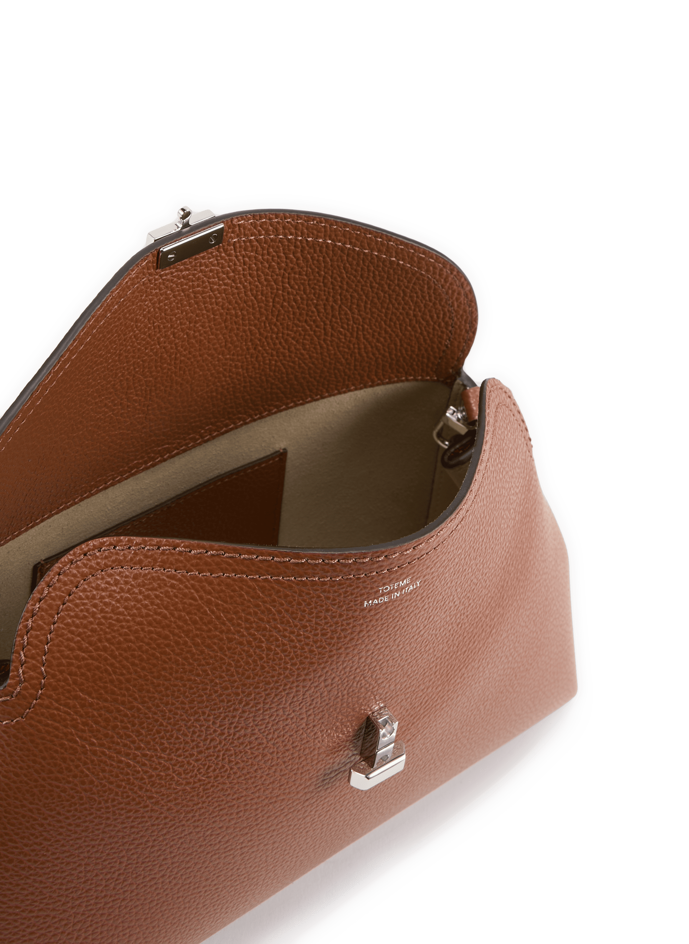 Sac à main à bandoulière amovible en cuir TOTEME Marron