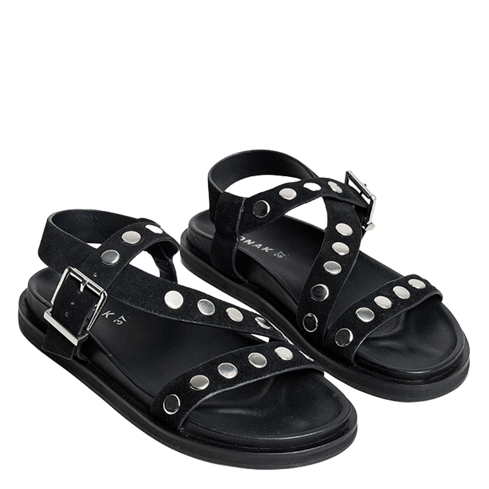 Sandales plates en cuir wizard | Noir JONAK Femme