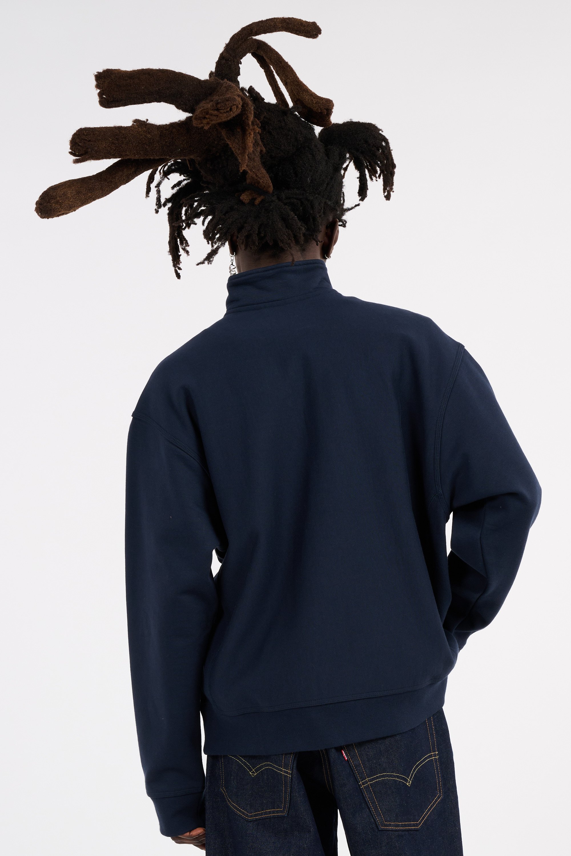 Sweat zippé half zip american script CARHARTT WIP Bleu