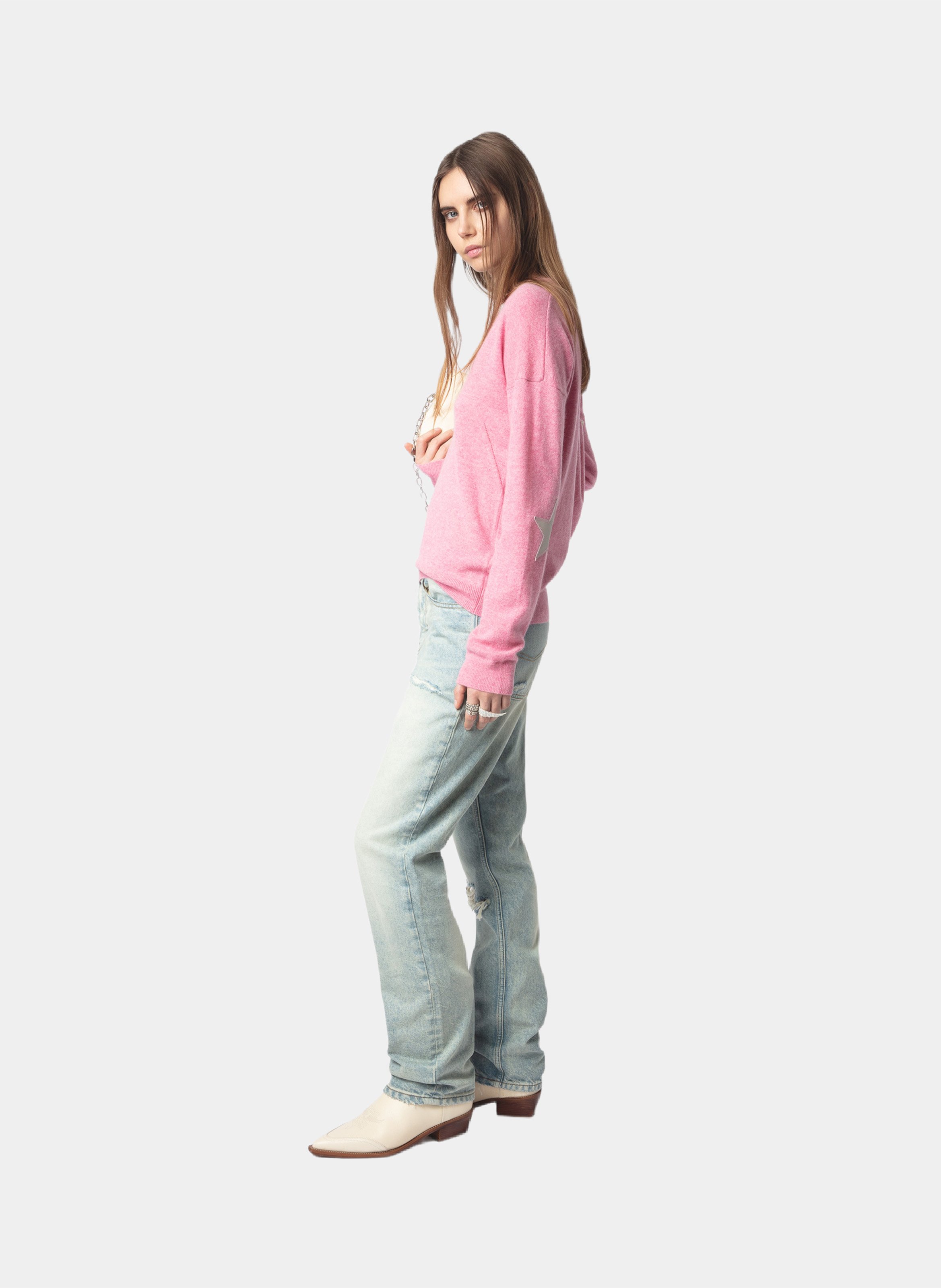 Pull col v en cachemire vivi ZADIG&VOLTAIRE Rose