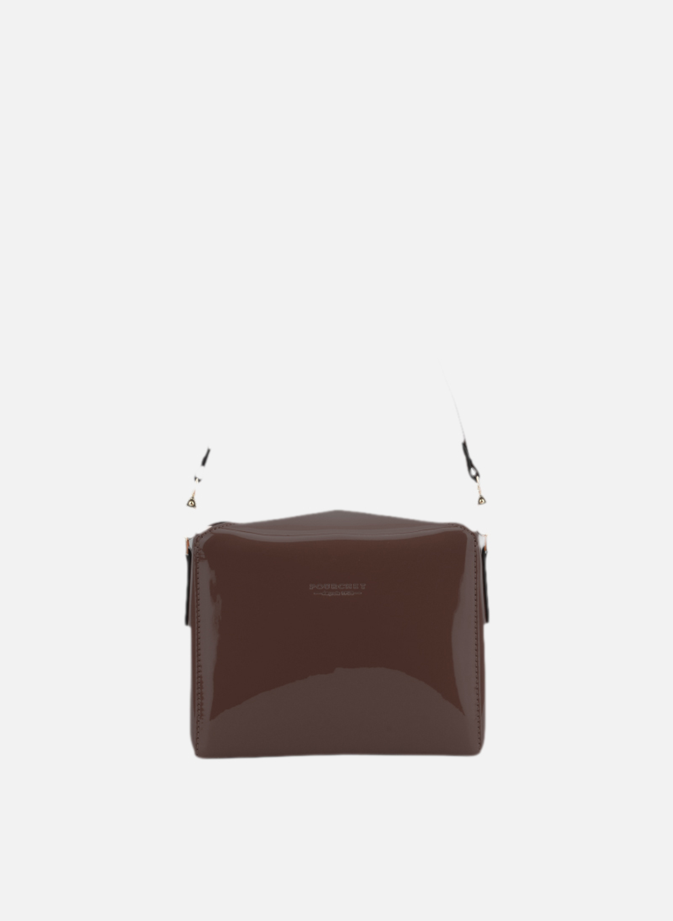 Cassetta vernis | sac porté épaule en cuir de vachette  Bronze