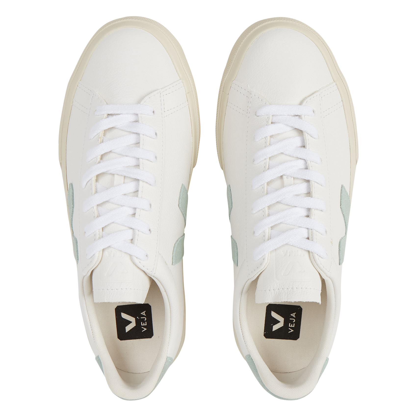 Baskets basses en cuir campo VEJA Blanc