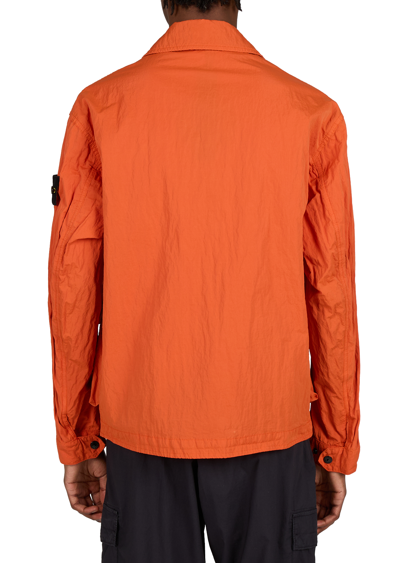 Lightweight jacket with classic collar STONE ISLAND Orange