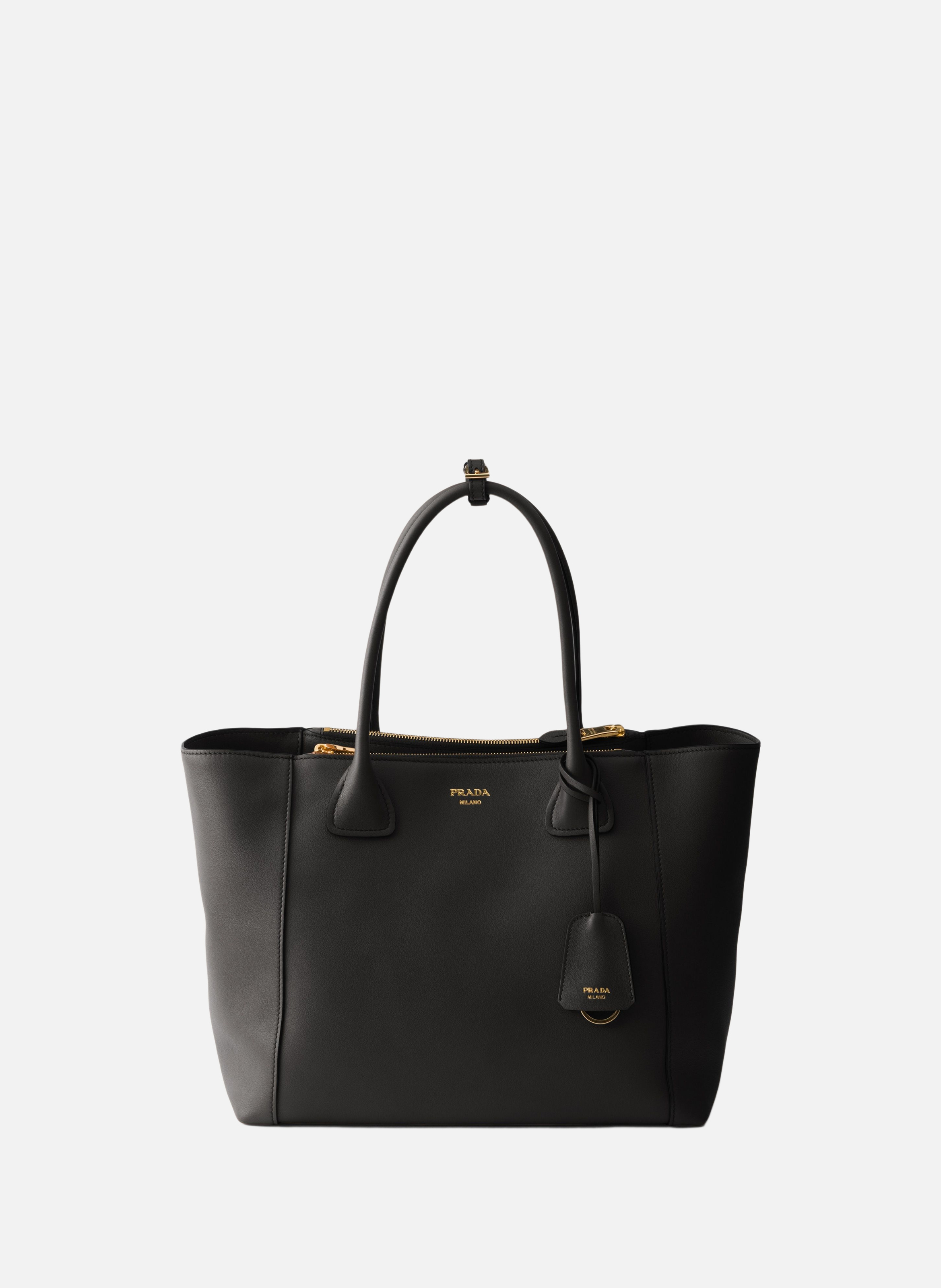 Grand cabas en cuir PRADA Noir