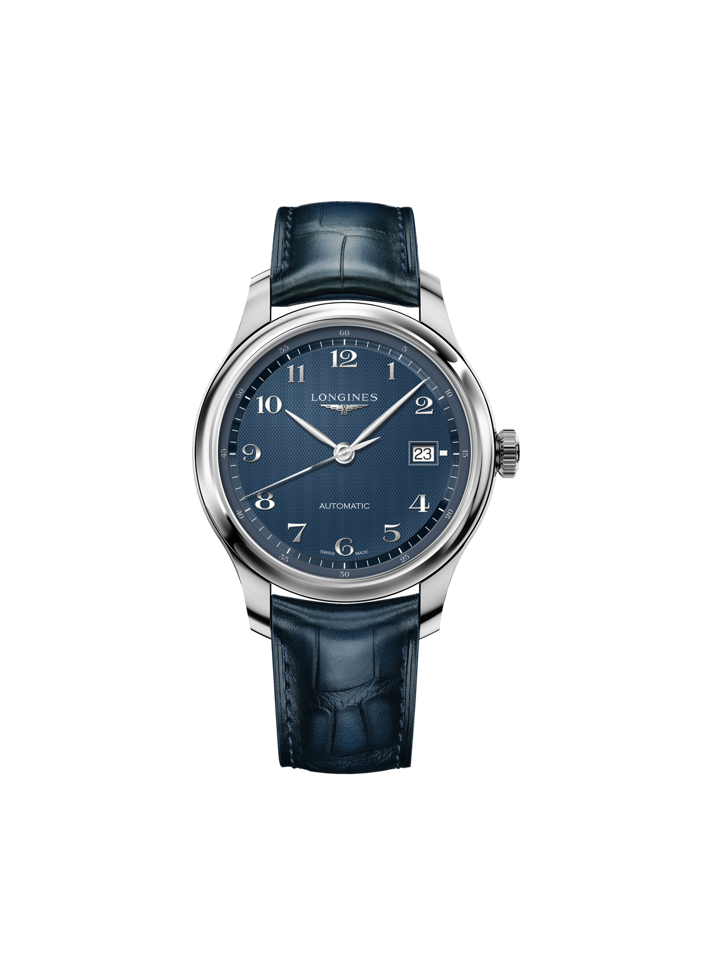 Montre automatique The Longines Master Collection en cuir LONGINES Bleu