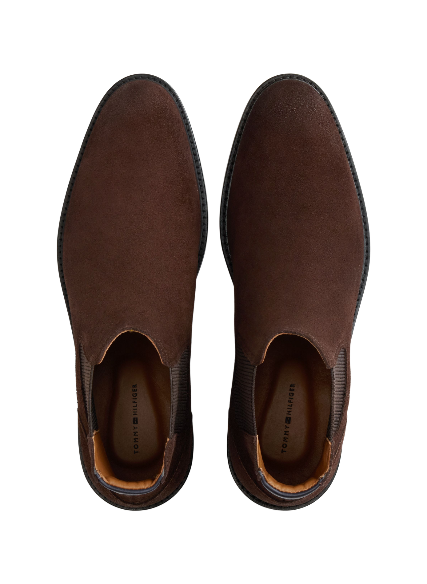 Chelsea-Stiefeletten aus Leder TOMMY HILFIGER Braun