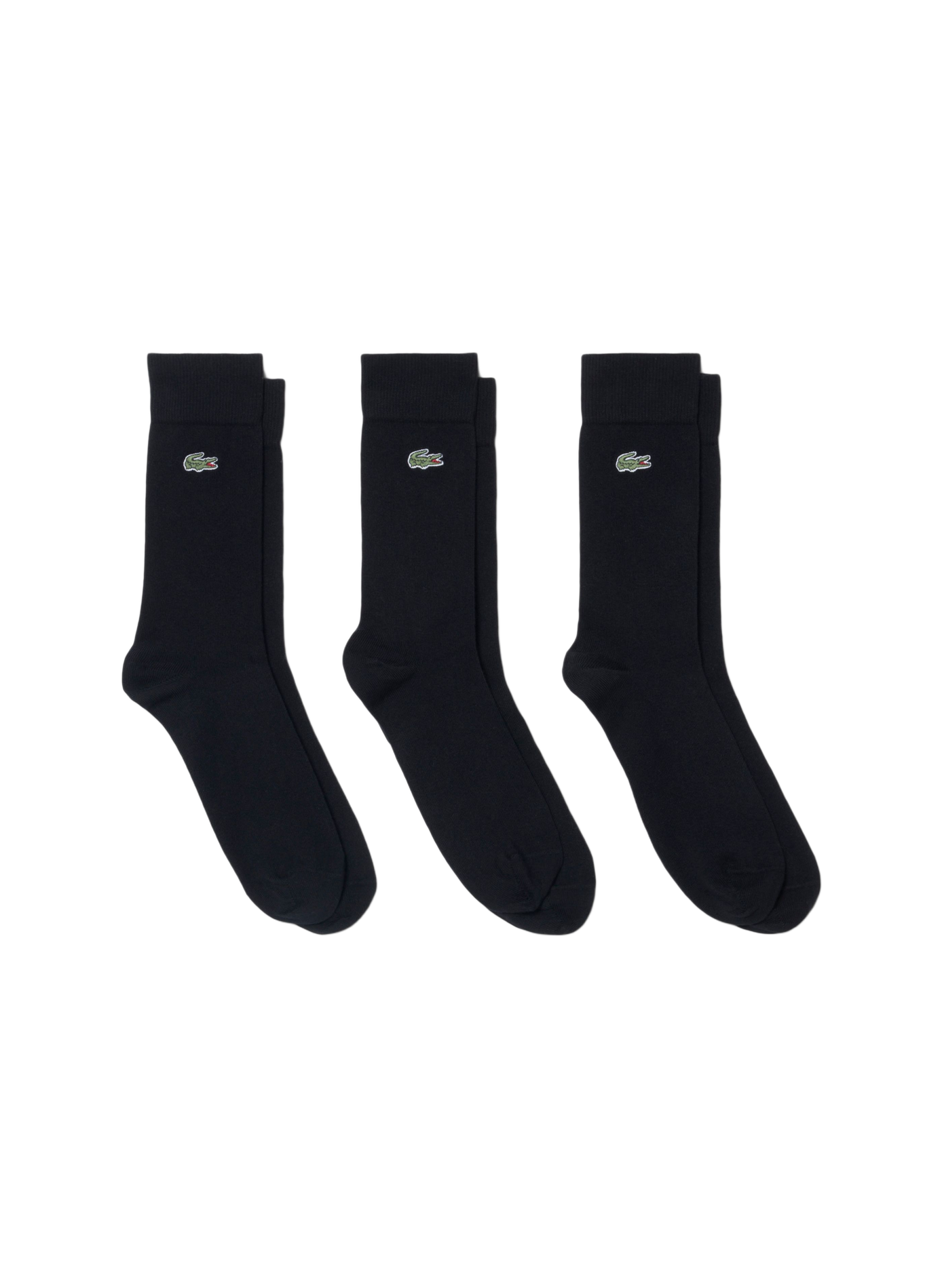 Set aus 3 Paar Baumwollmischsocken LACOSTE Schwarz