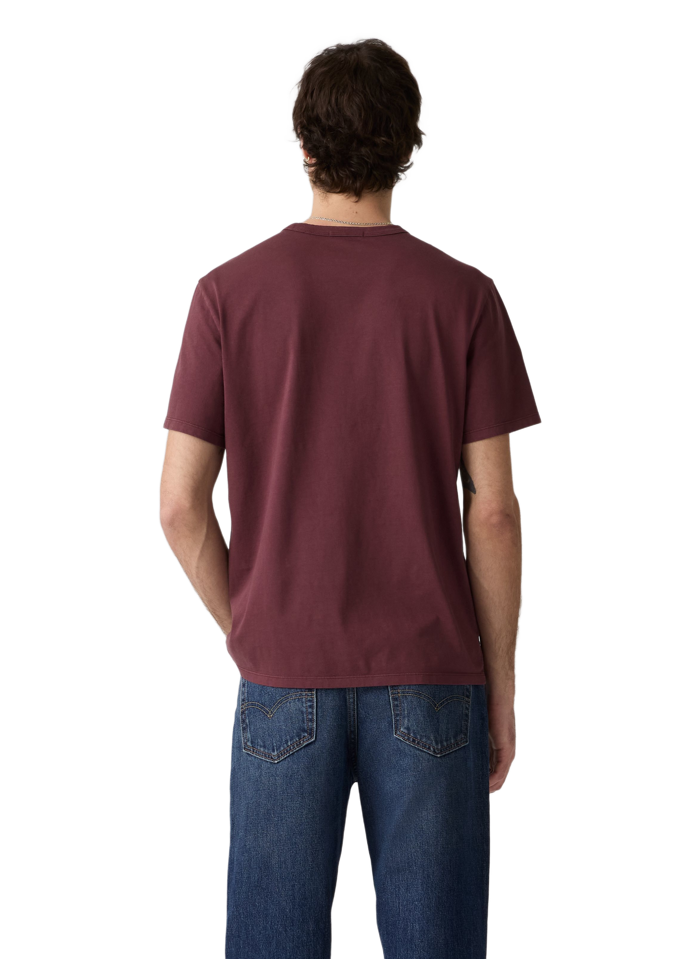 Straight round neck cotton T-shirt LEVI'S Red