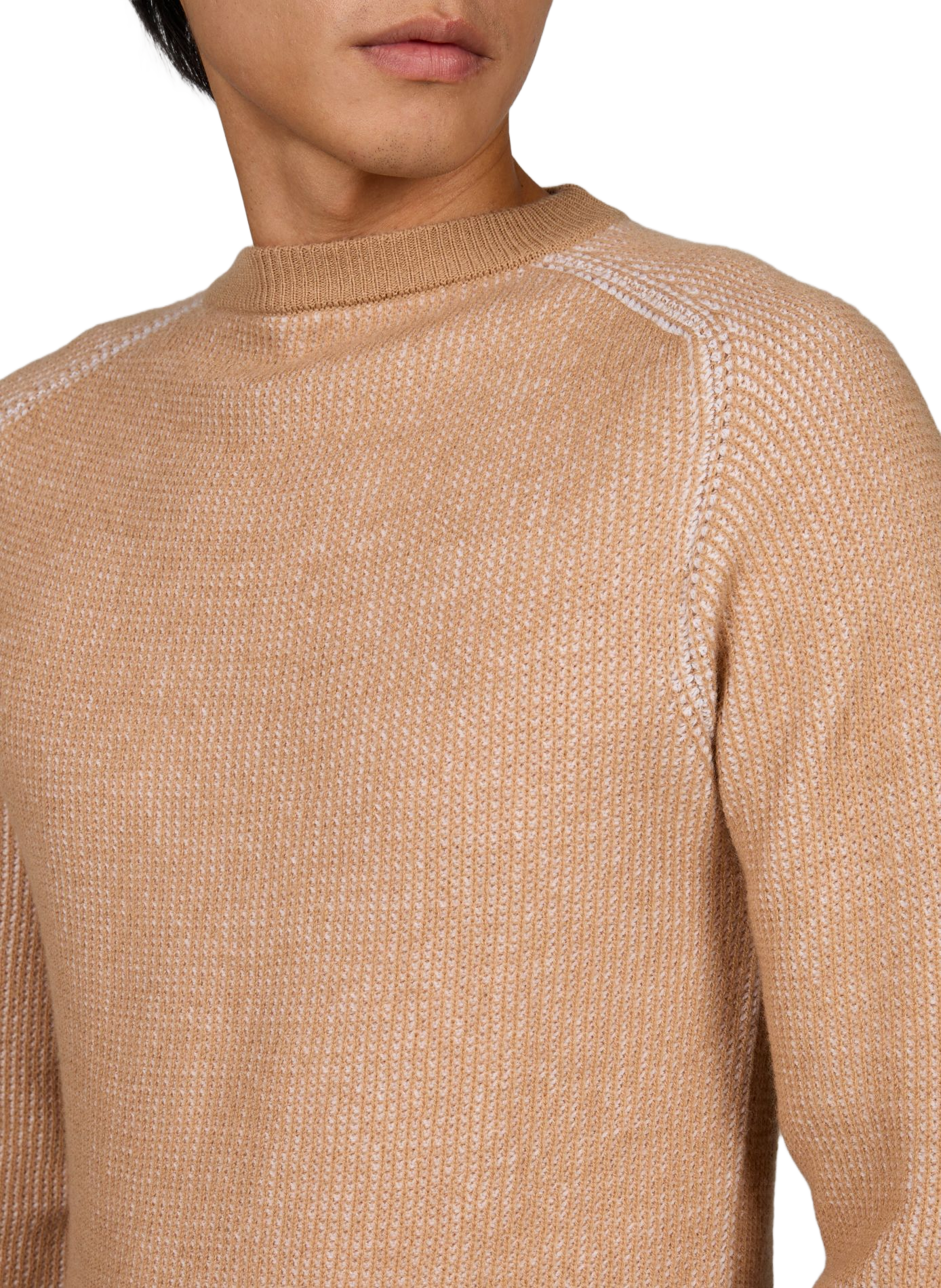 Straight wool and cashmere sweater AURELIEN Beige