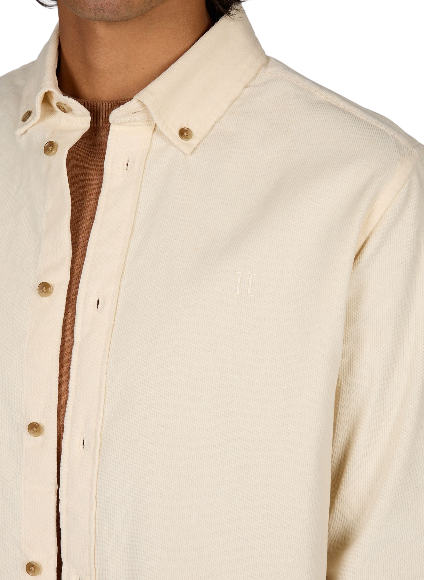Solid button-down shirt LES DEUX Beige