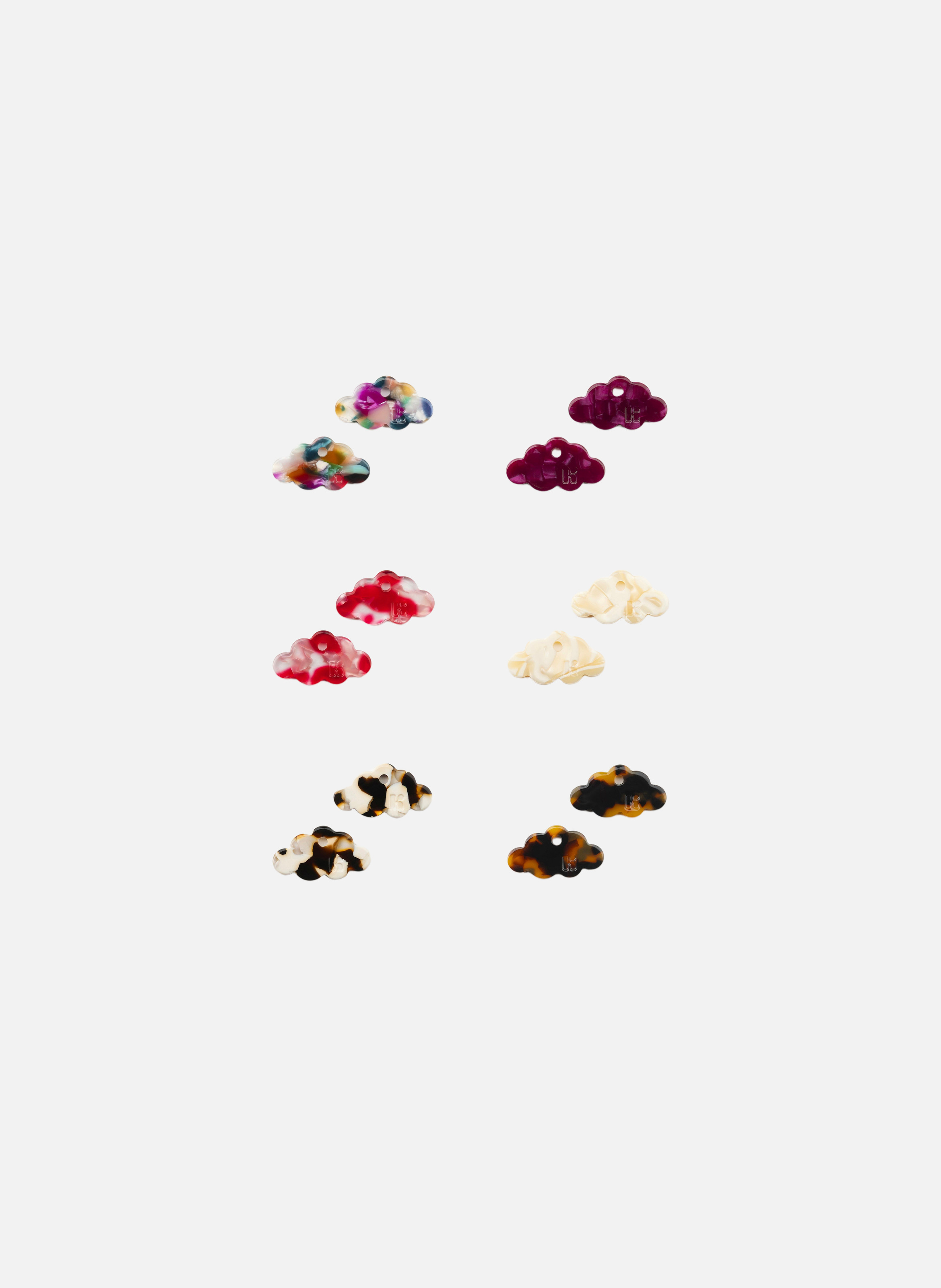 Charms nuage en acétate de cellulose | Marron KURAGE GINZA Montres et Bijoux