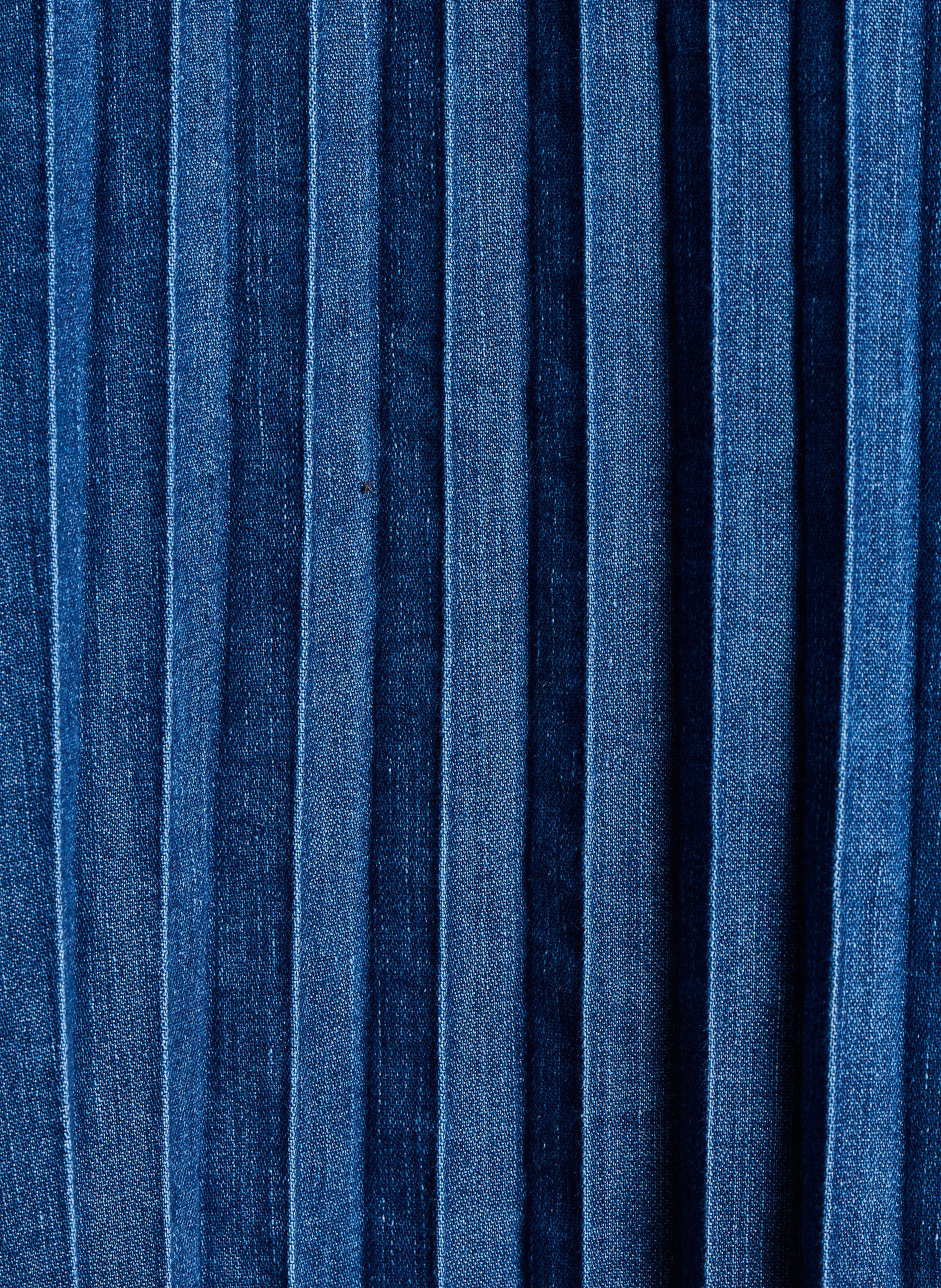Kort, ruimvallend denimoverhemd LA FEE MARABOUTEE Blauw