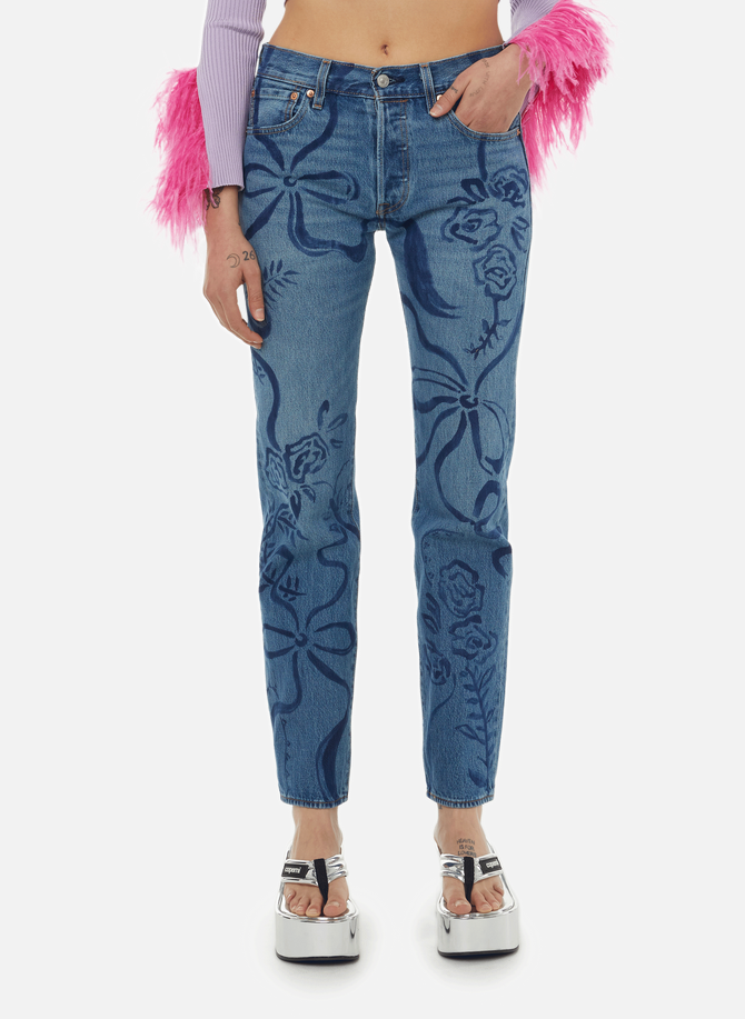 Straight-fit jeans with floral pattern COLLINA STRADA