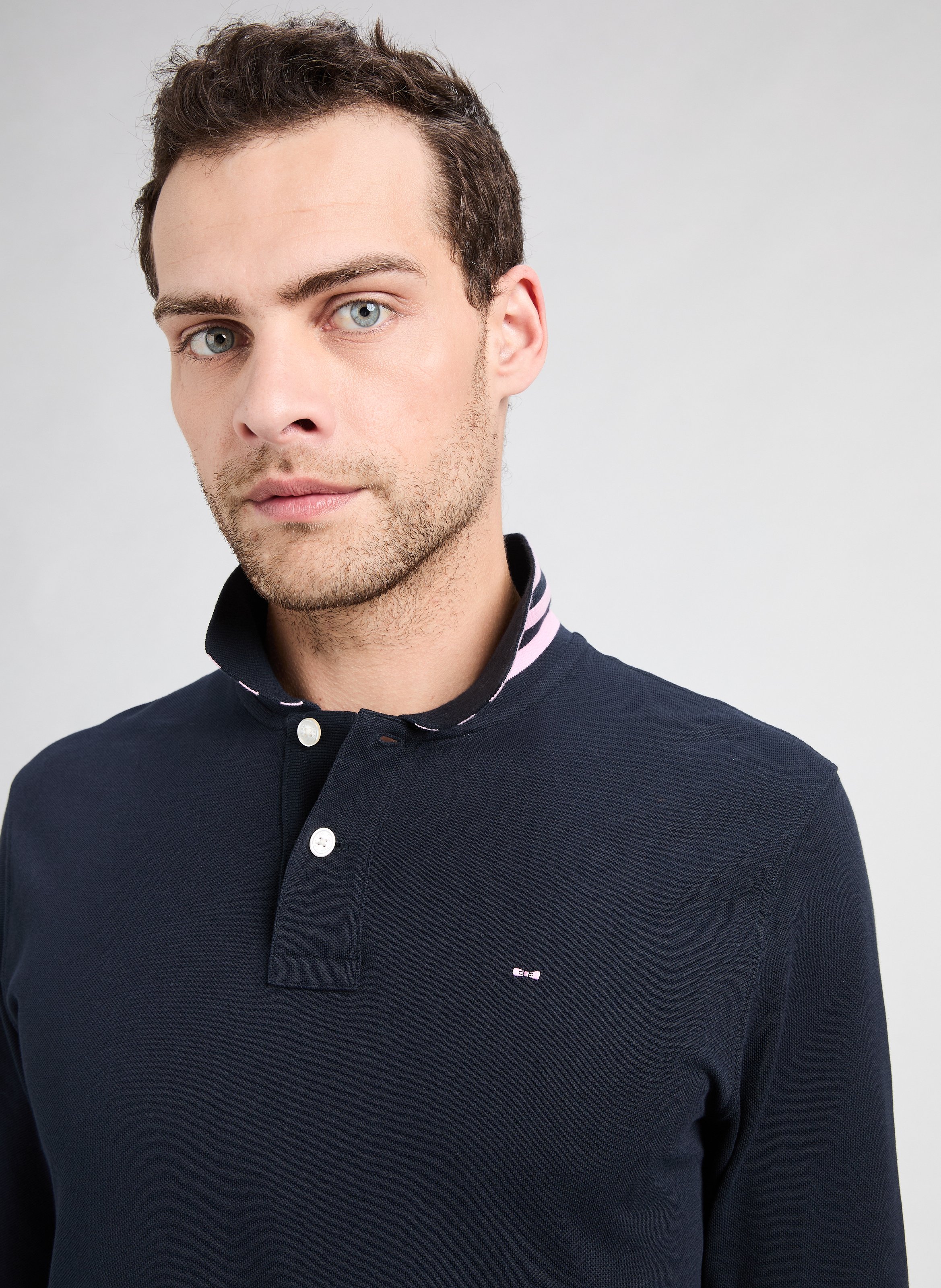 Long-sleeve polo EDEN PARK Blue