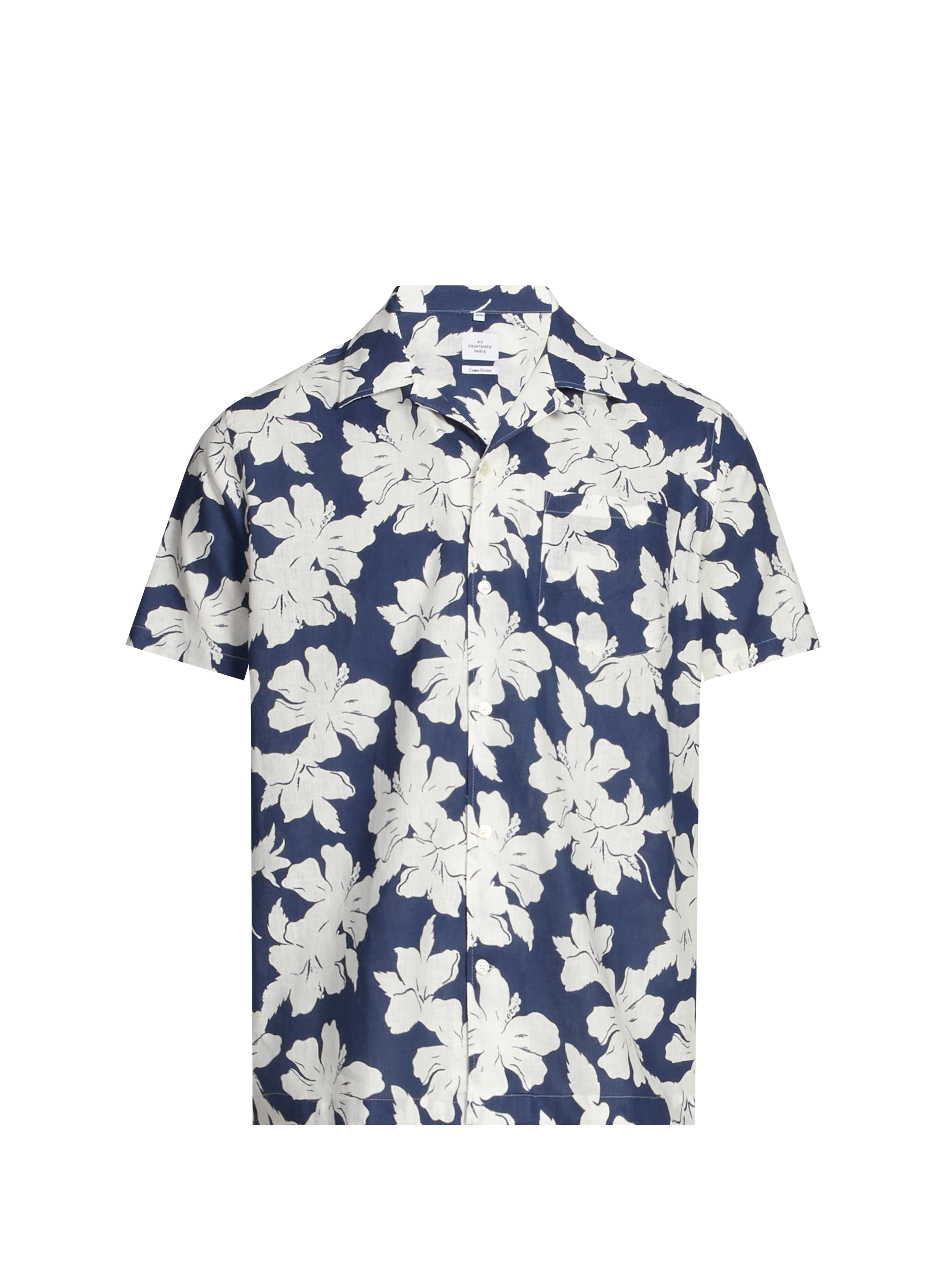 Chemise à fleurs  AU PRINTEMPS PARIS Bleu