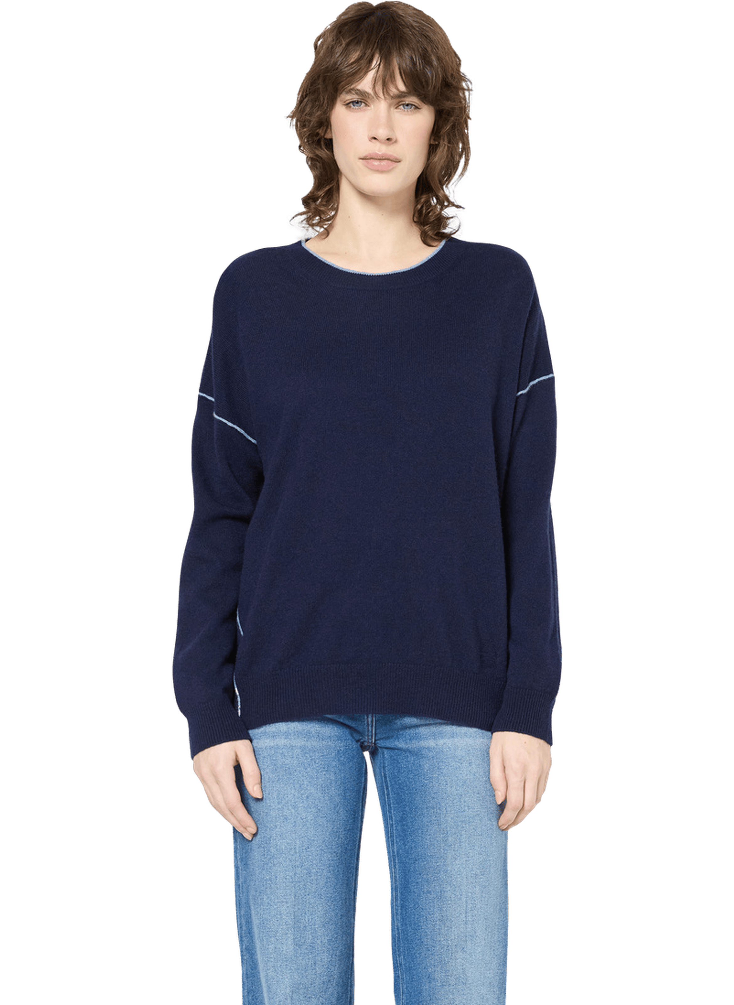 Pull en cachemire à liseré - jayda GERARD DAREL Bleu