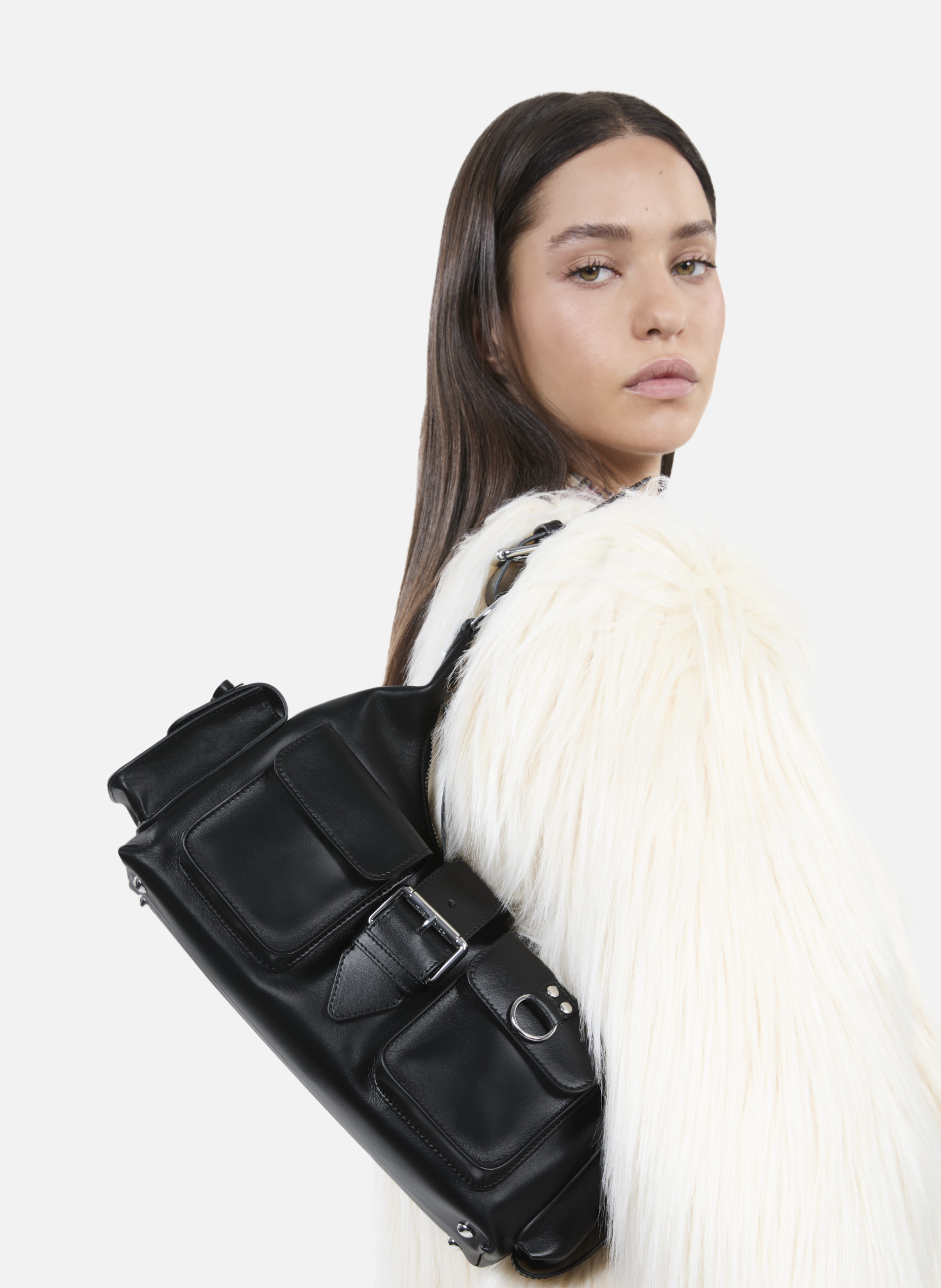 Sac amelia en cuir lisse THE KOOPLES Noir