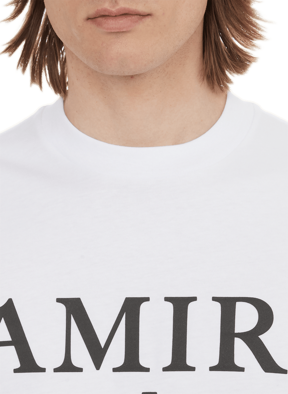 T-shirt logo en coton AMIRI White