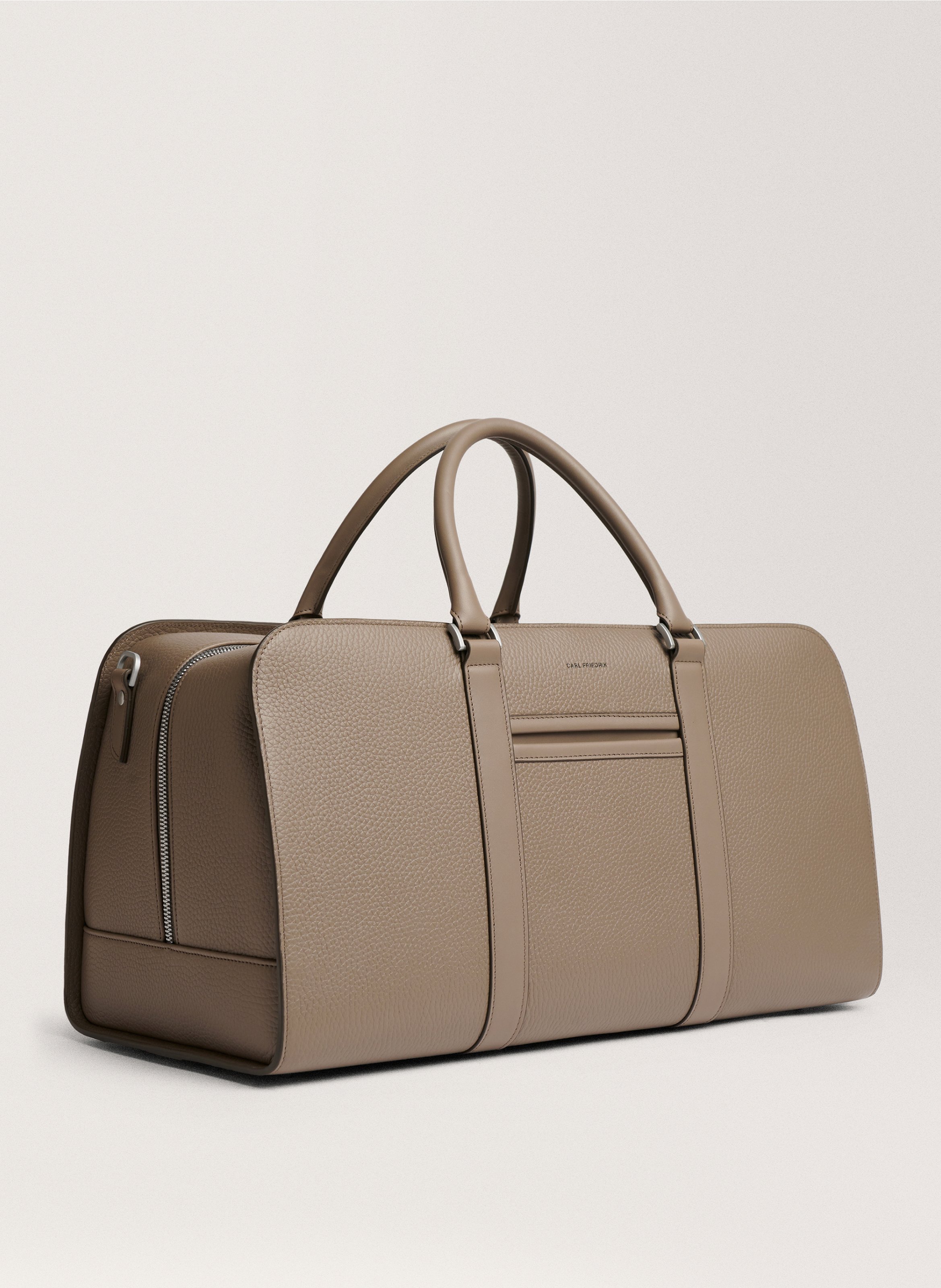 Sac de voyage 'Palissy Weekend' en cuir grainé CARL FRIEDRIK Gris