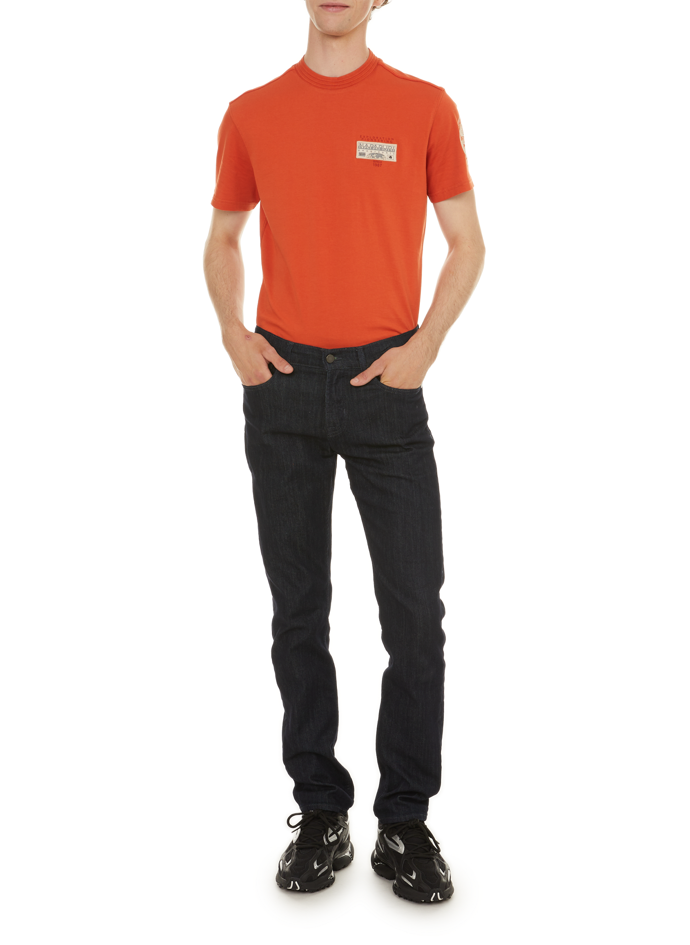 Straight cotton jeans 7 FOR ALL MANKIND Blue