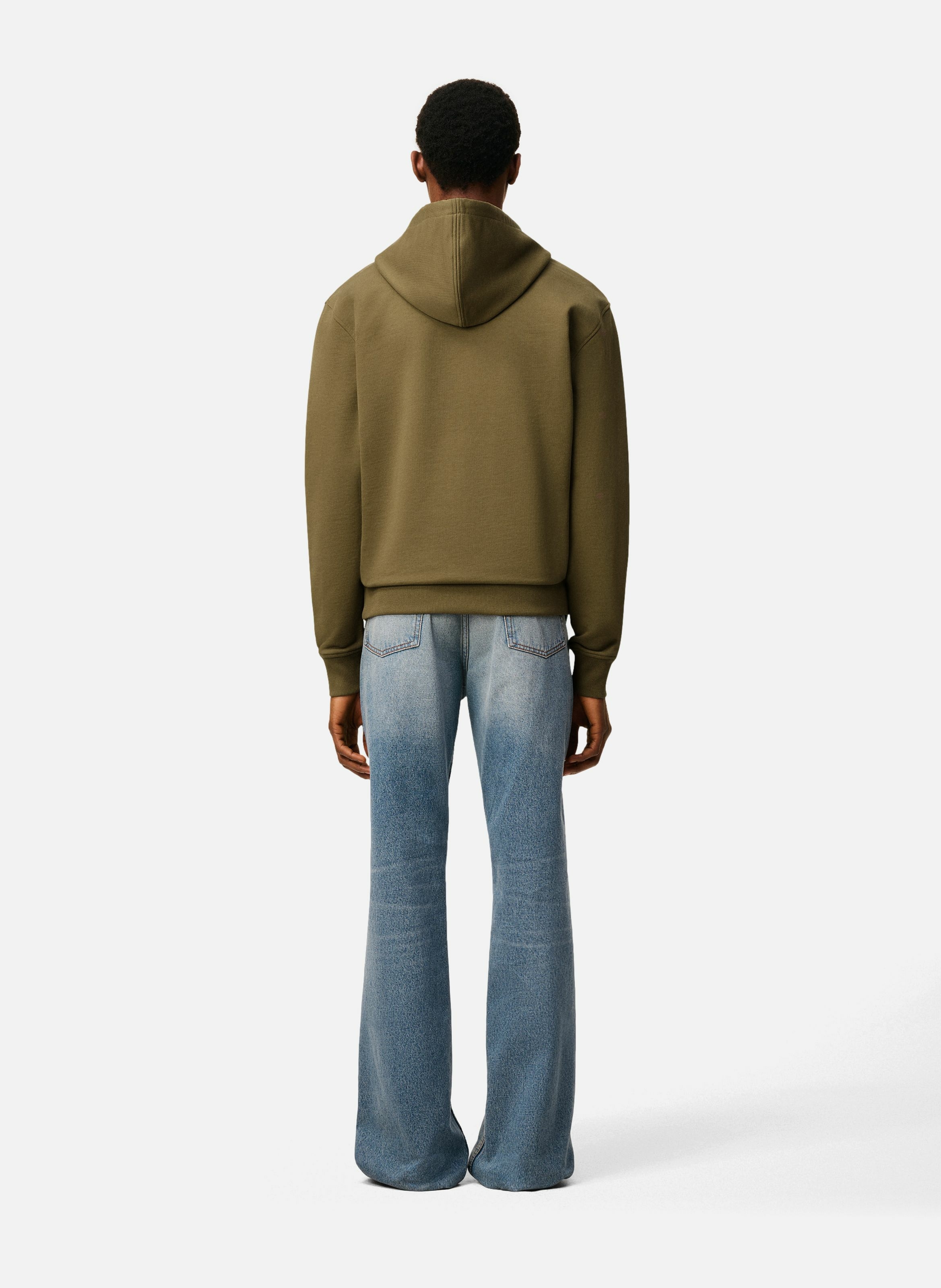 Hoodie zippé ami de coeur en coton AMI PARIS Vert