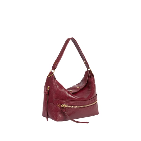 Jérôme Dreyfuss Sac Porté Épaule Lucky Hobo En Cuir De Chèvre In Red