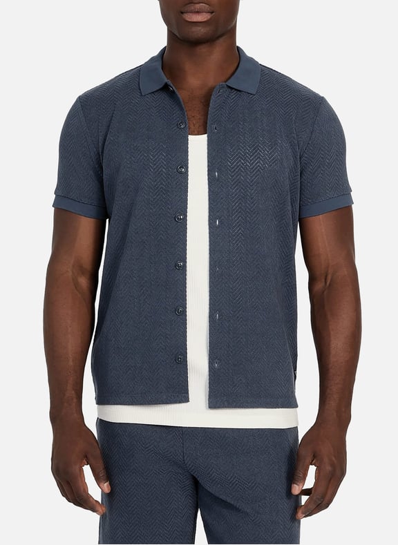 Wool Shirt Blue by GUESS GUESS Wool Shirt Blue