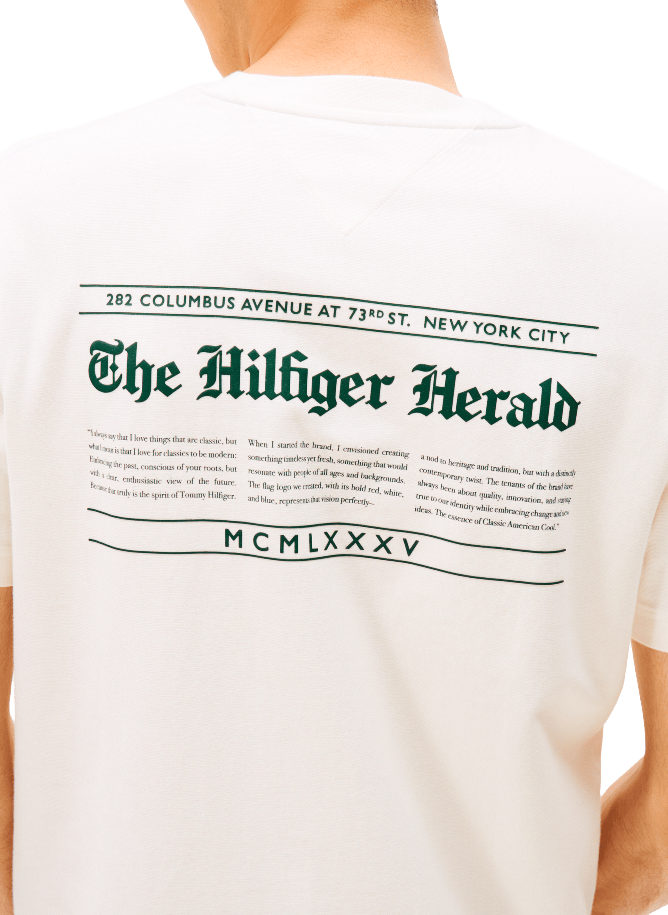 Jersey T-shirt with logo on the back TOMMY HILFIGER Beige