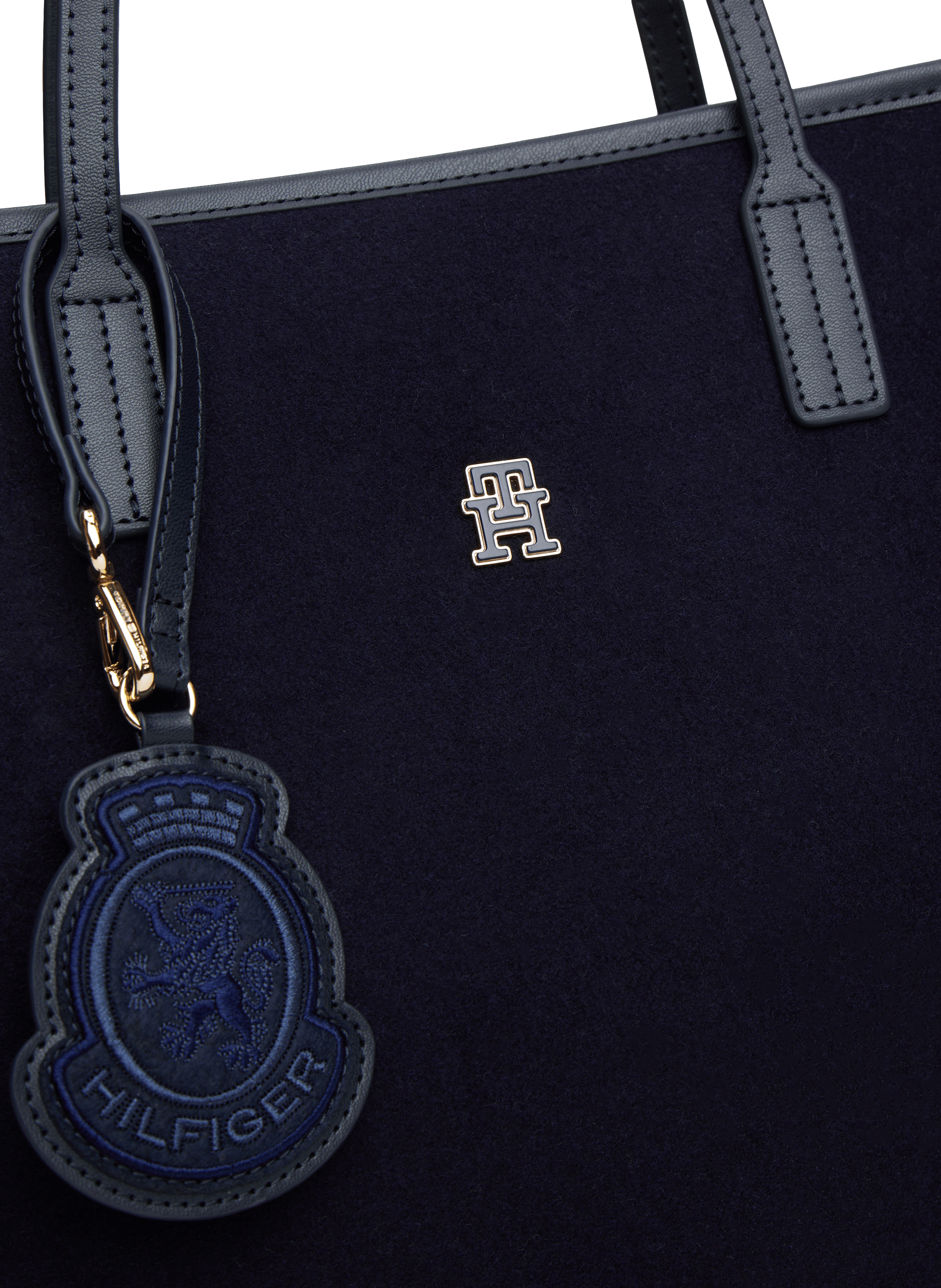 Sac cabas en laine mélangée TOMMY HILFIGER Bleu