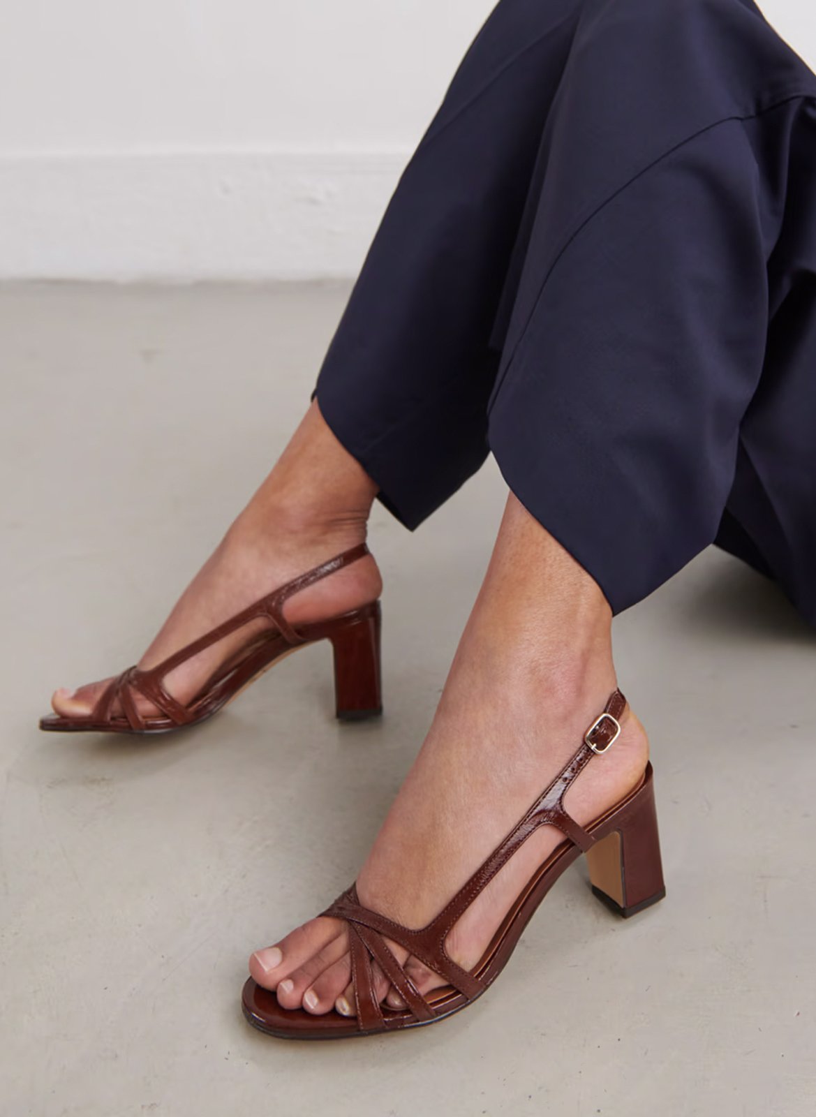 Sandales haute en cuir vaiana JONAK Marron