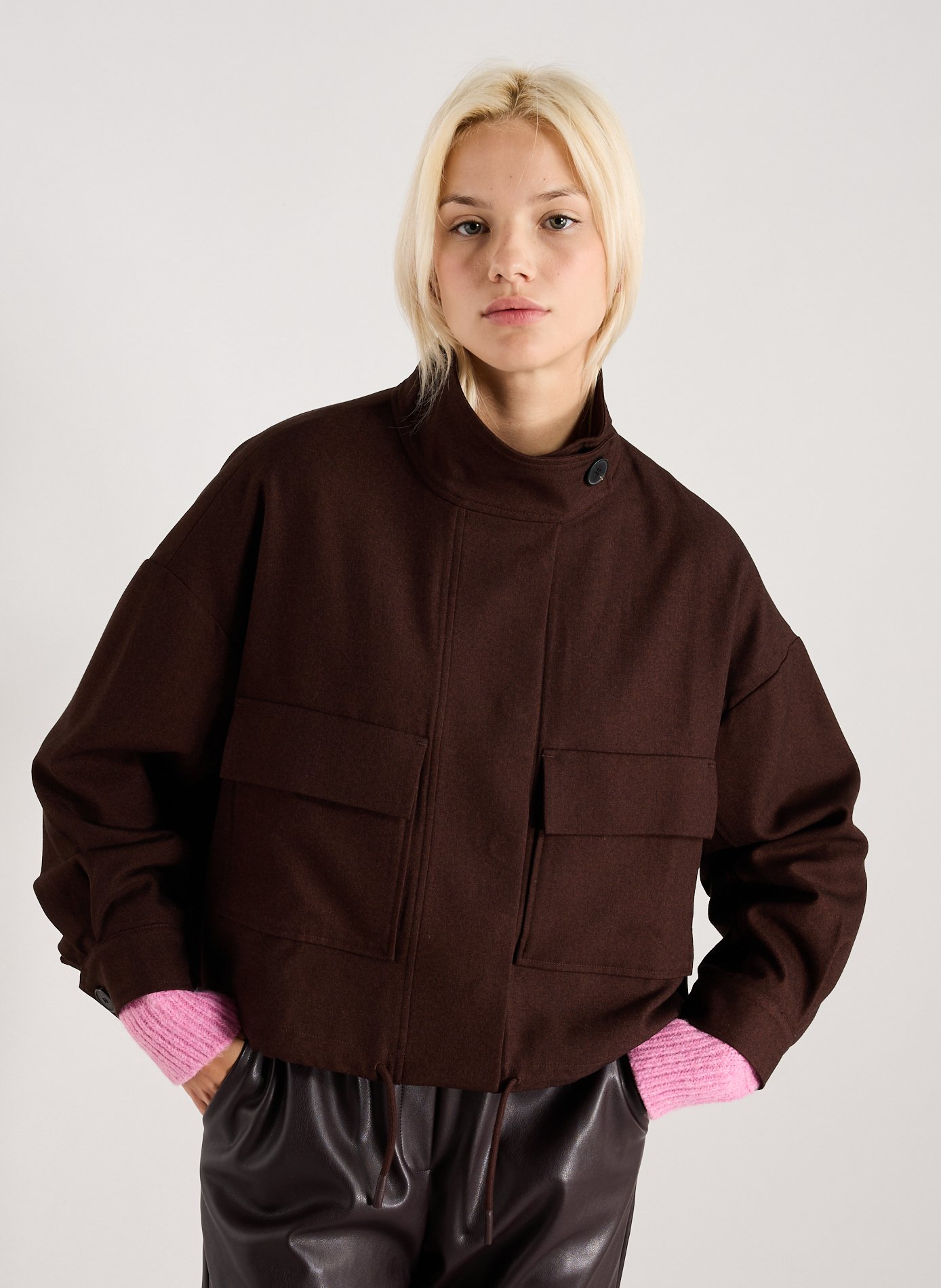 SUNCOO Oversize Einheitsjacke Braun