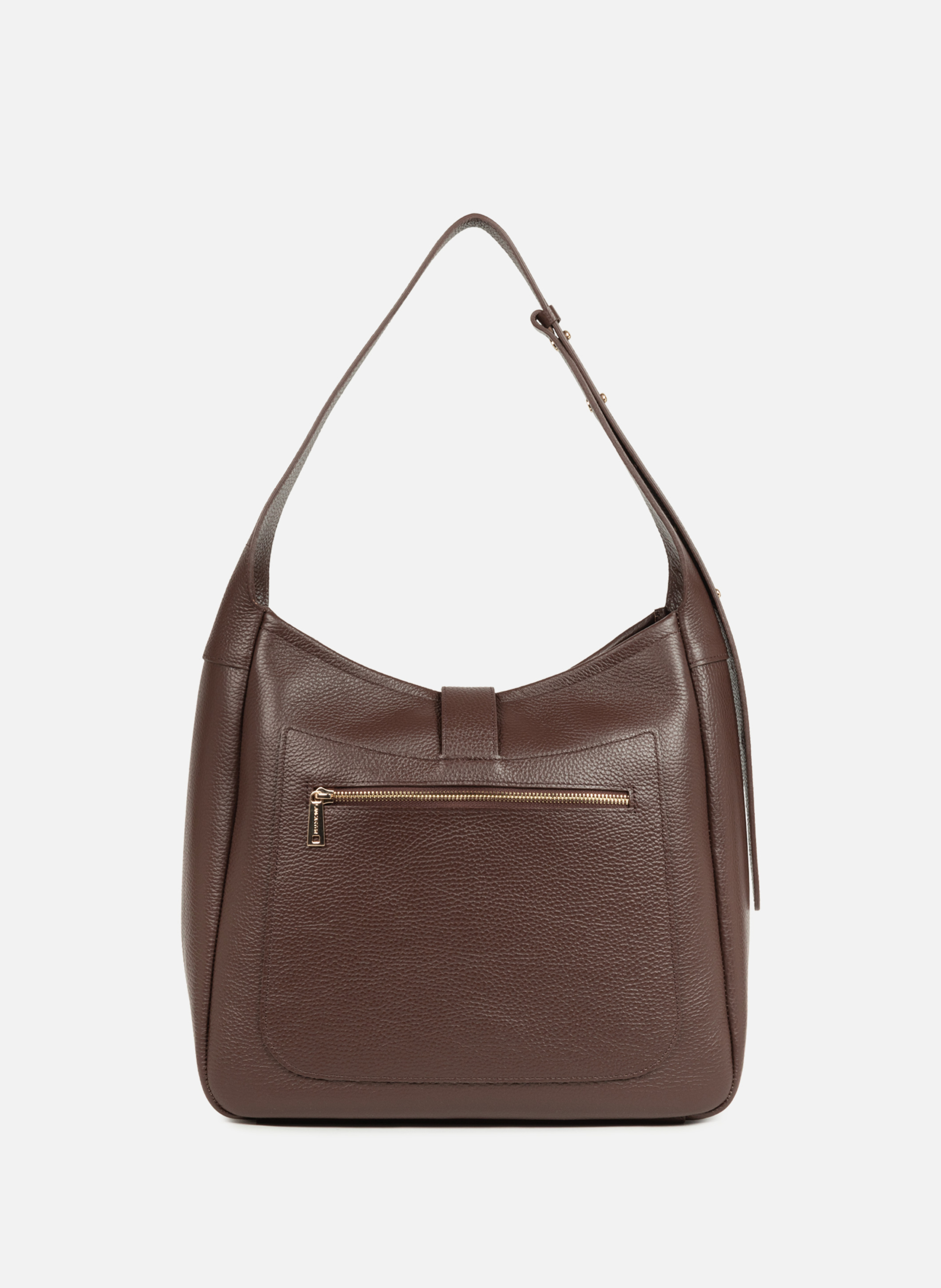 Grand sac seau - top double LANCASTER Marron