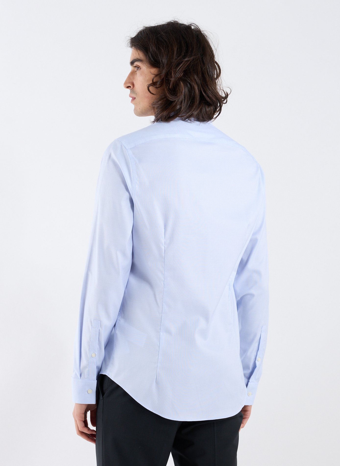 Chemise slim en coton mélangé CALVIN KLEIN Bleu