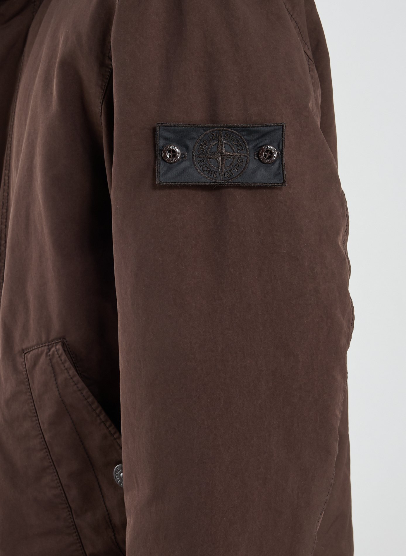 Long padded coat - Ghost Collection STONE ISLAND Brown