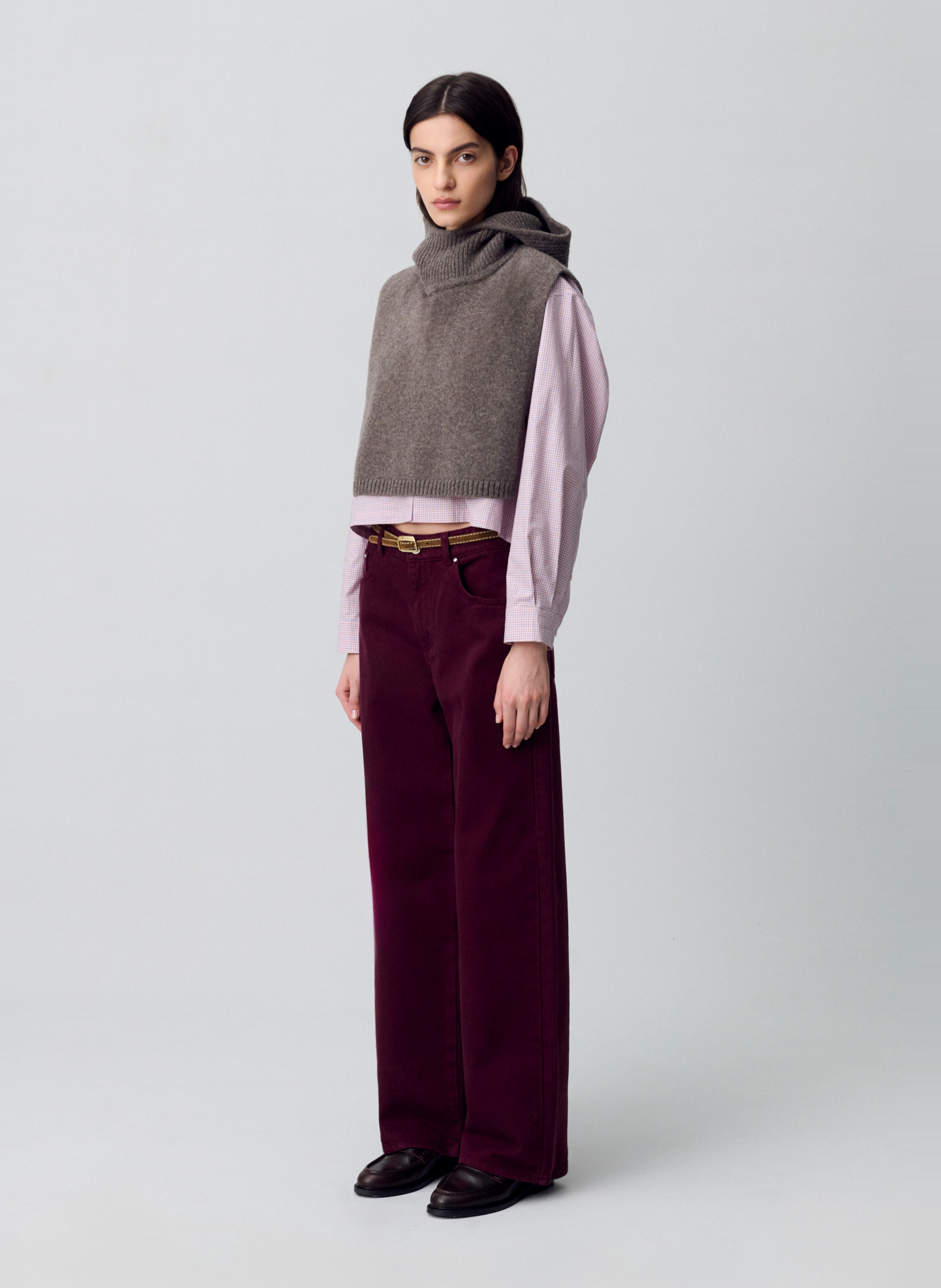 Jean large en coton CLAUDIE PIERLOT Rouge