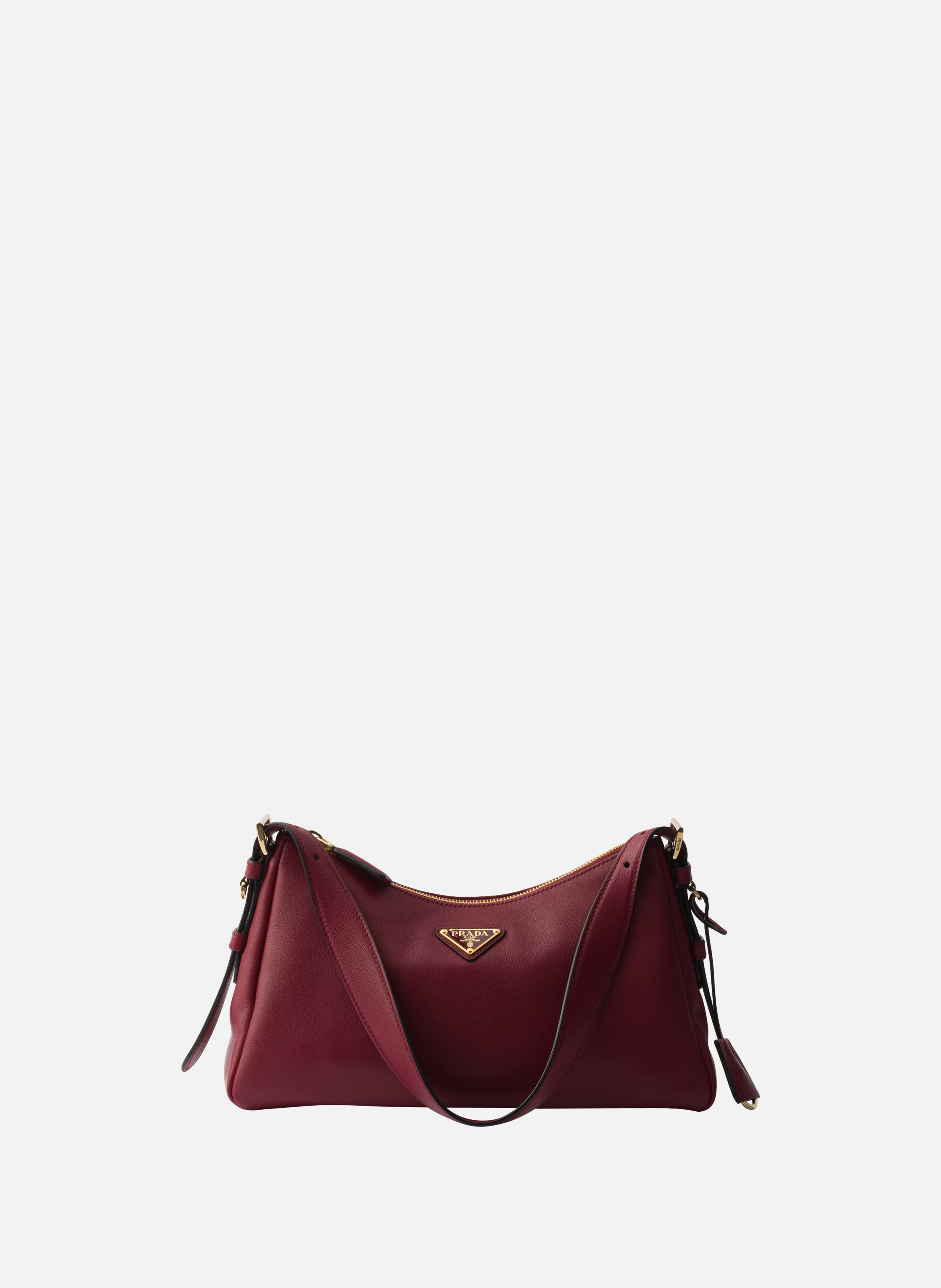 Sac porté épaule prada aimée en cuir PRADA Rouge