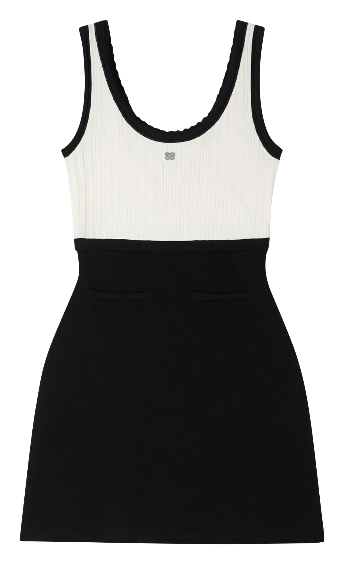 Robe courte ajustée en maille SANDRO Noir