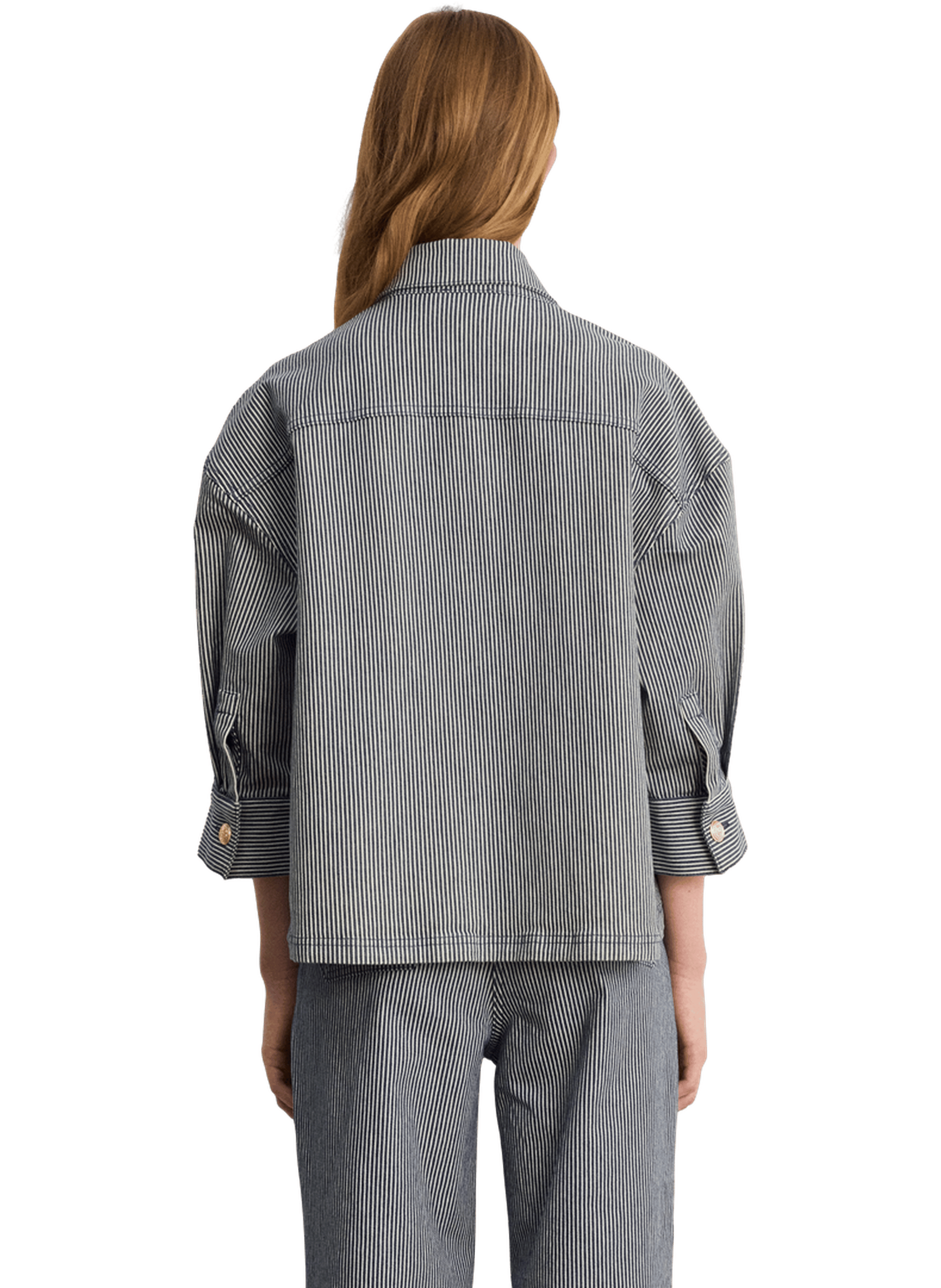 Surchemise en denim à rayures - mohana PABLO Bleu